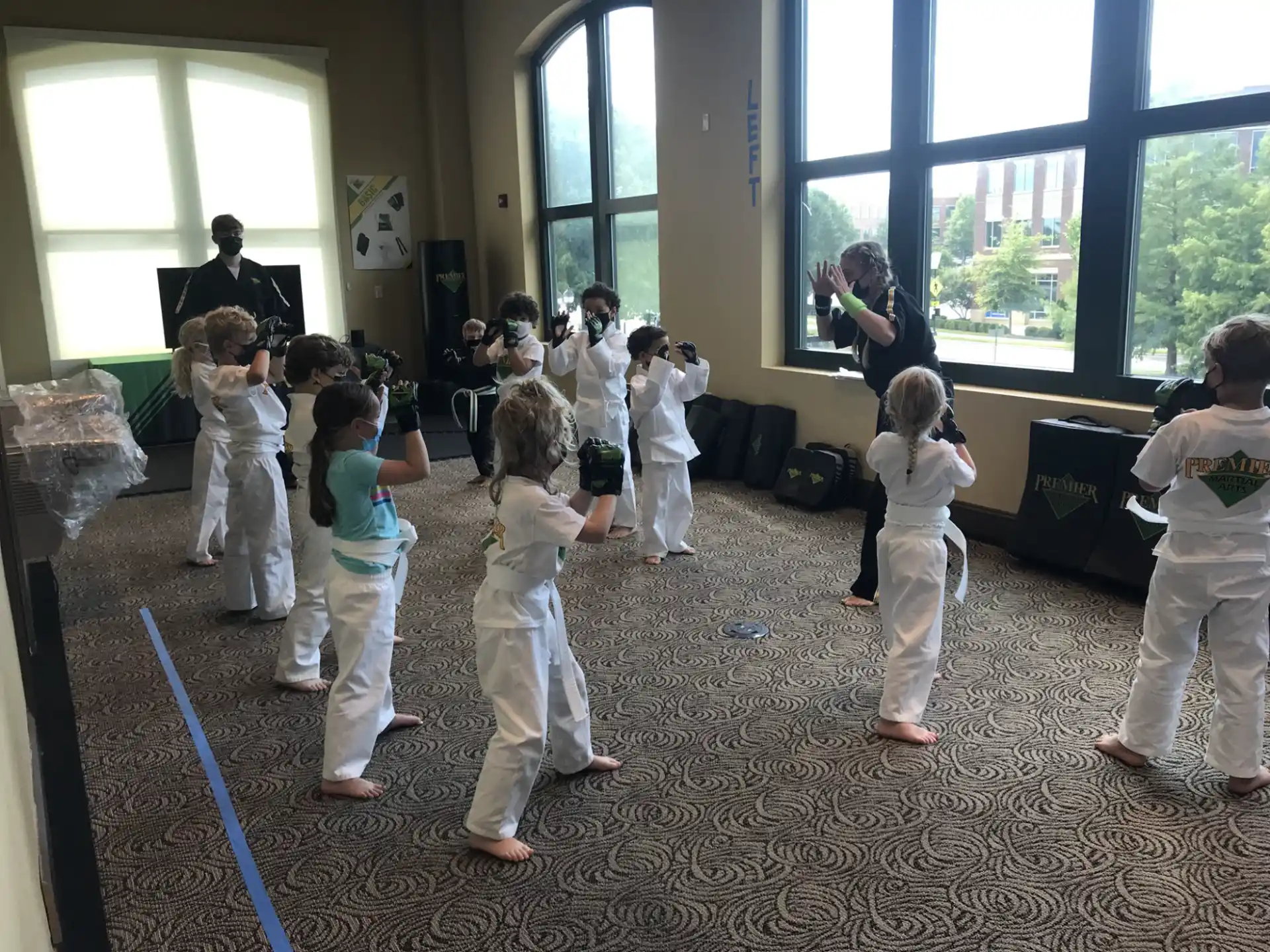 a group of children in a room
