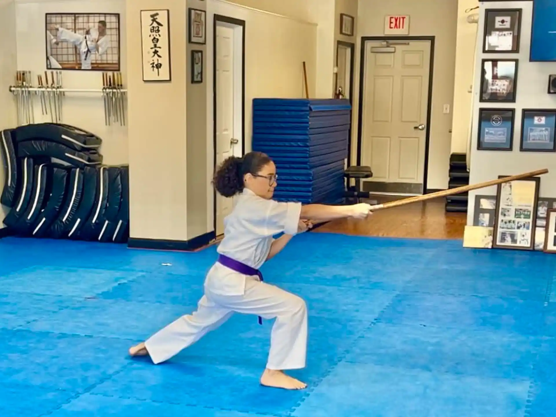 a person practicing martial arts
