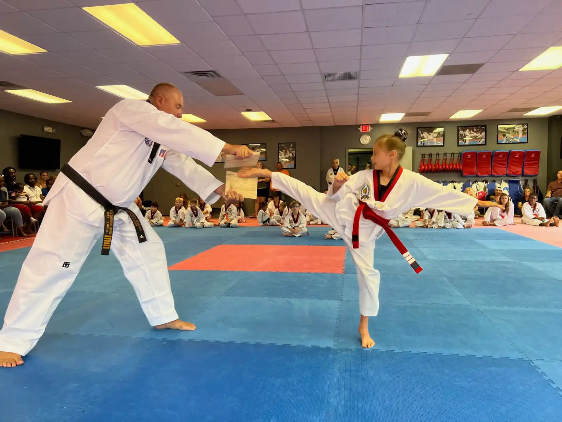 two men in karate uniforms