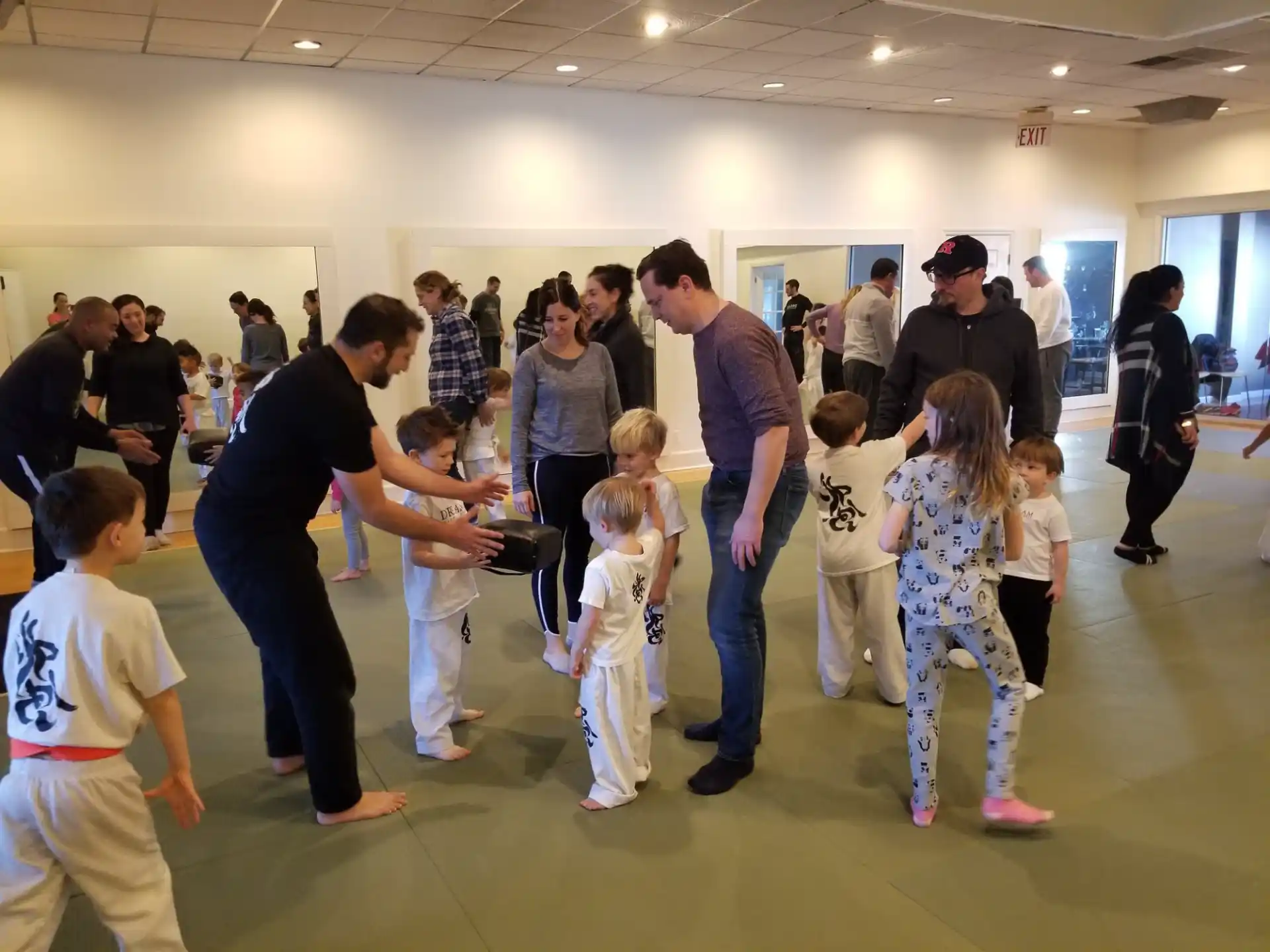 a group of people dancing