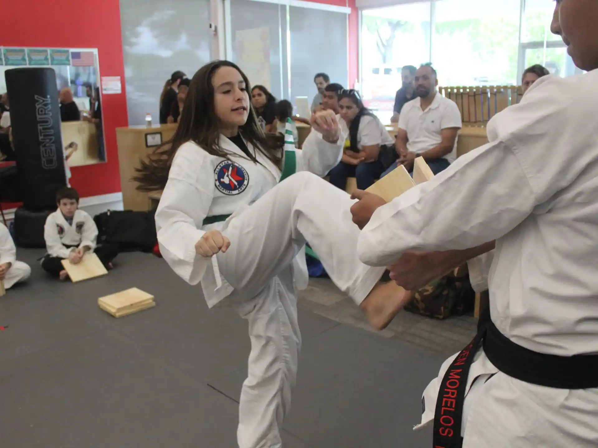 a person in a karate uniform