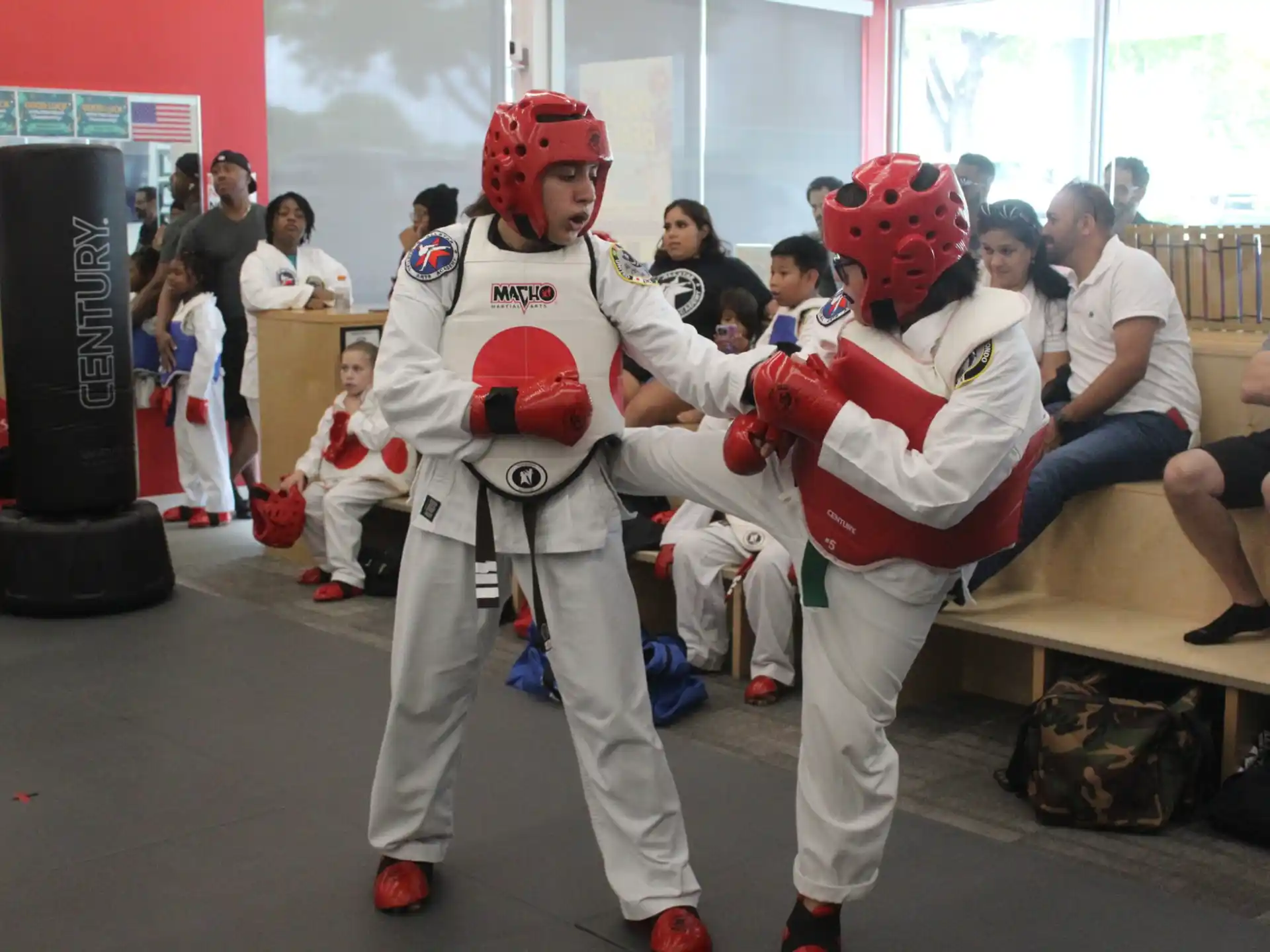 two people wearing white outfits