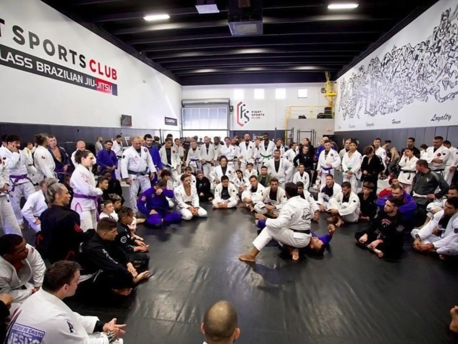 a group of people sitting in a room