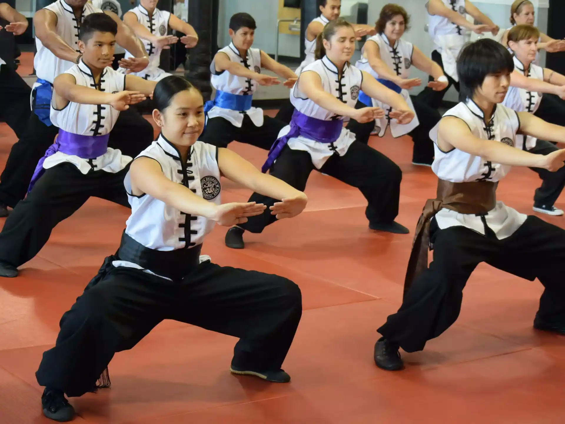 a group of people dancing