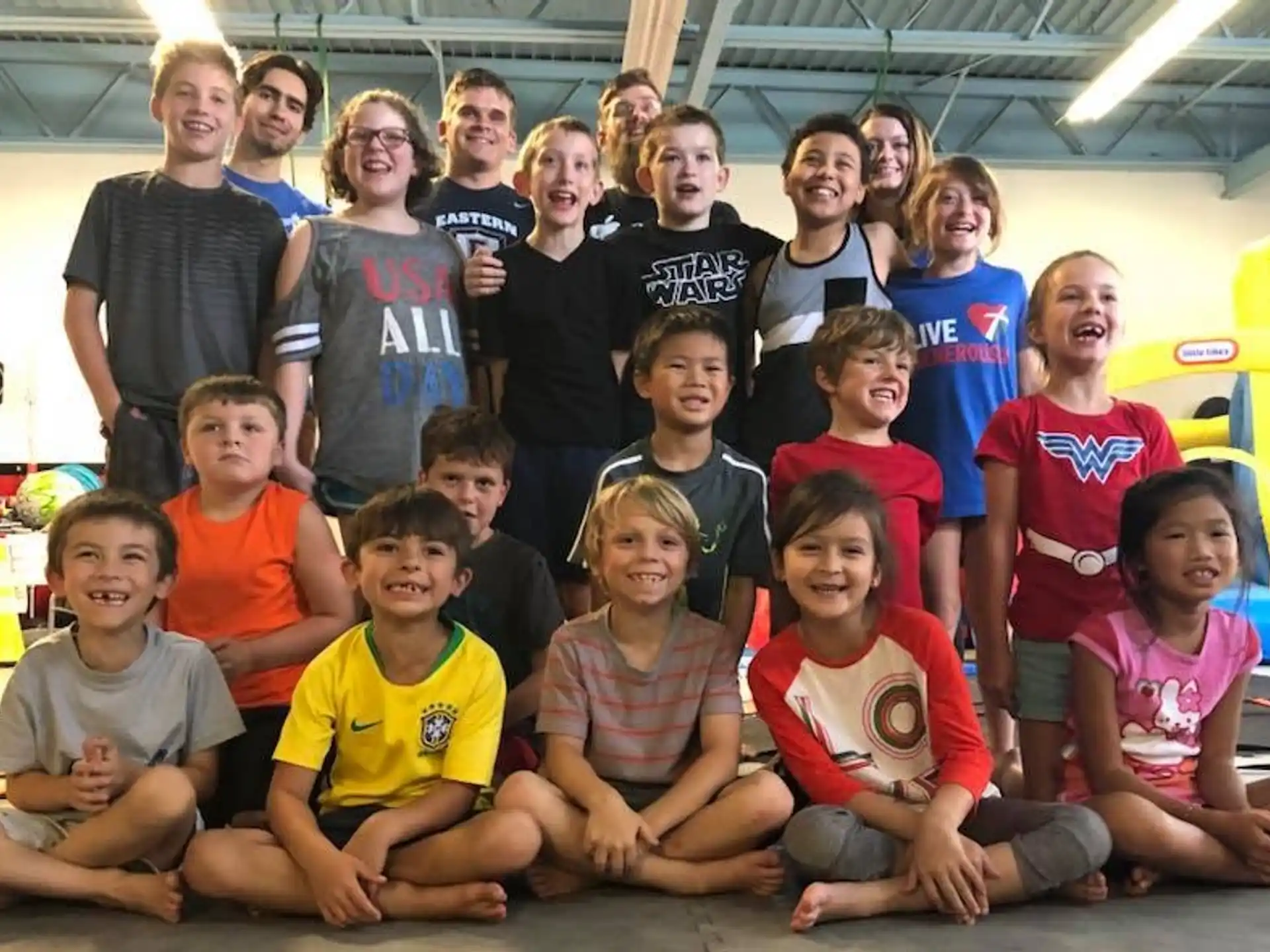 a group of people posing for a photo