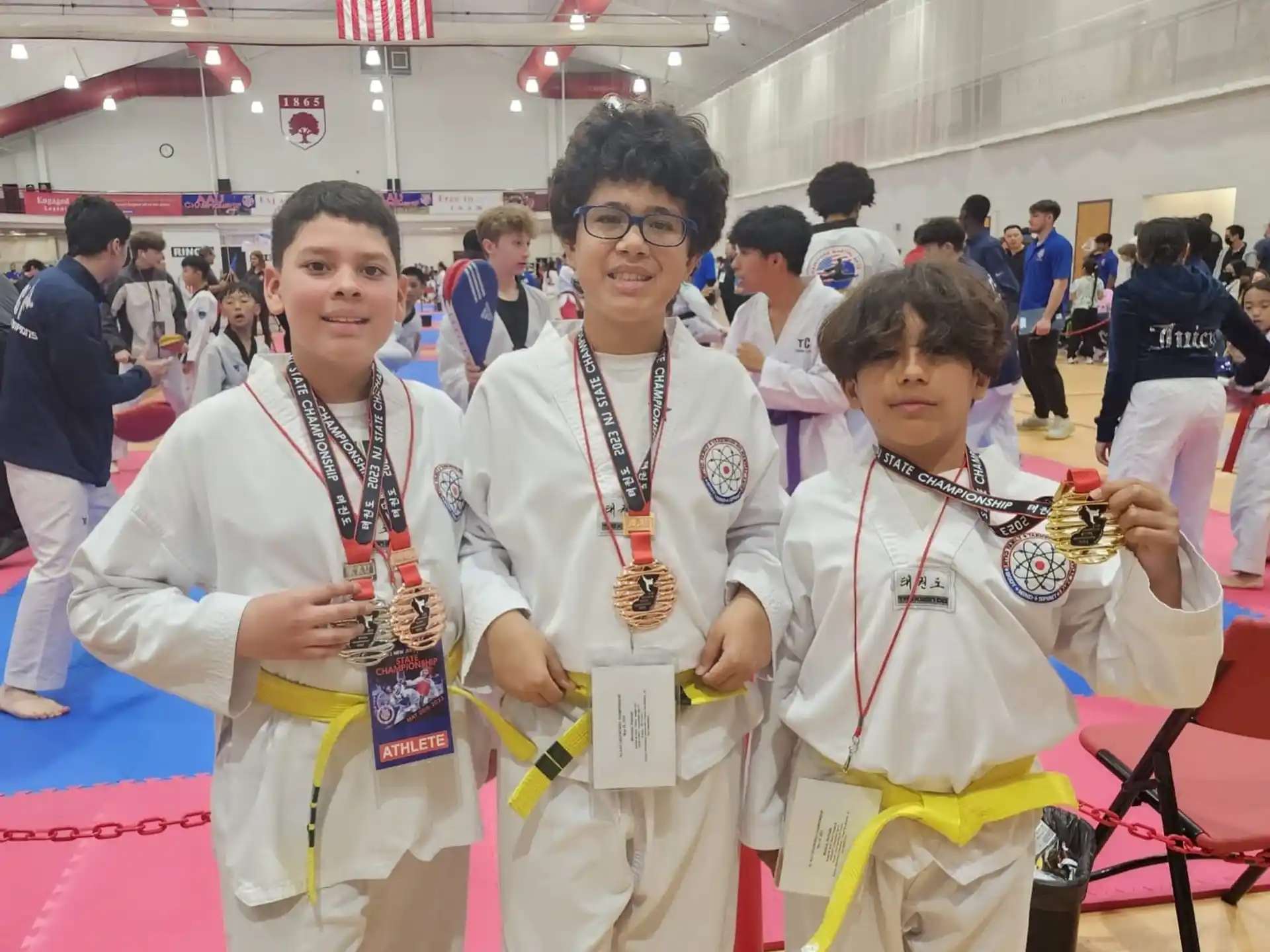 a group of people wearing karate uniforms