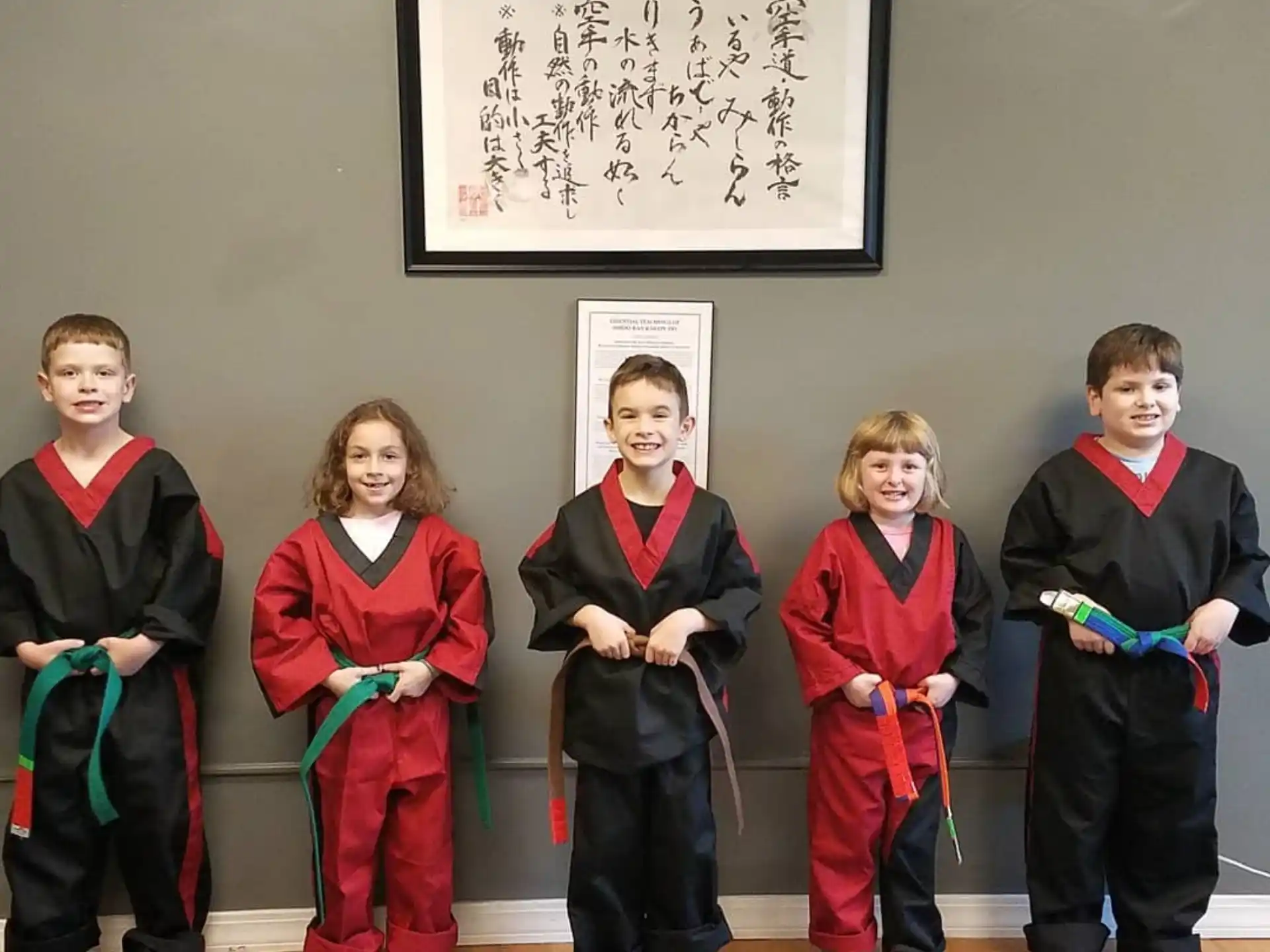 a group of children in uniform