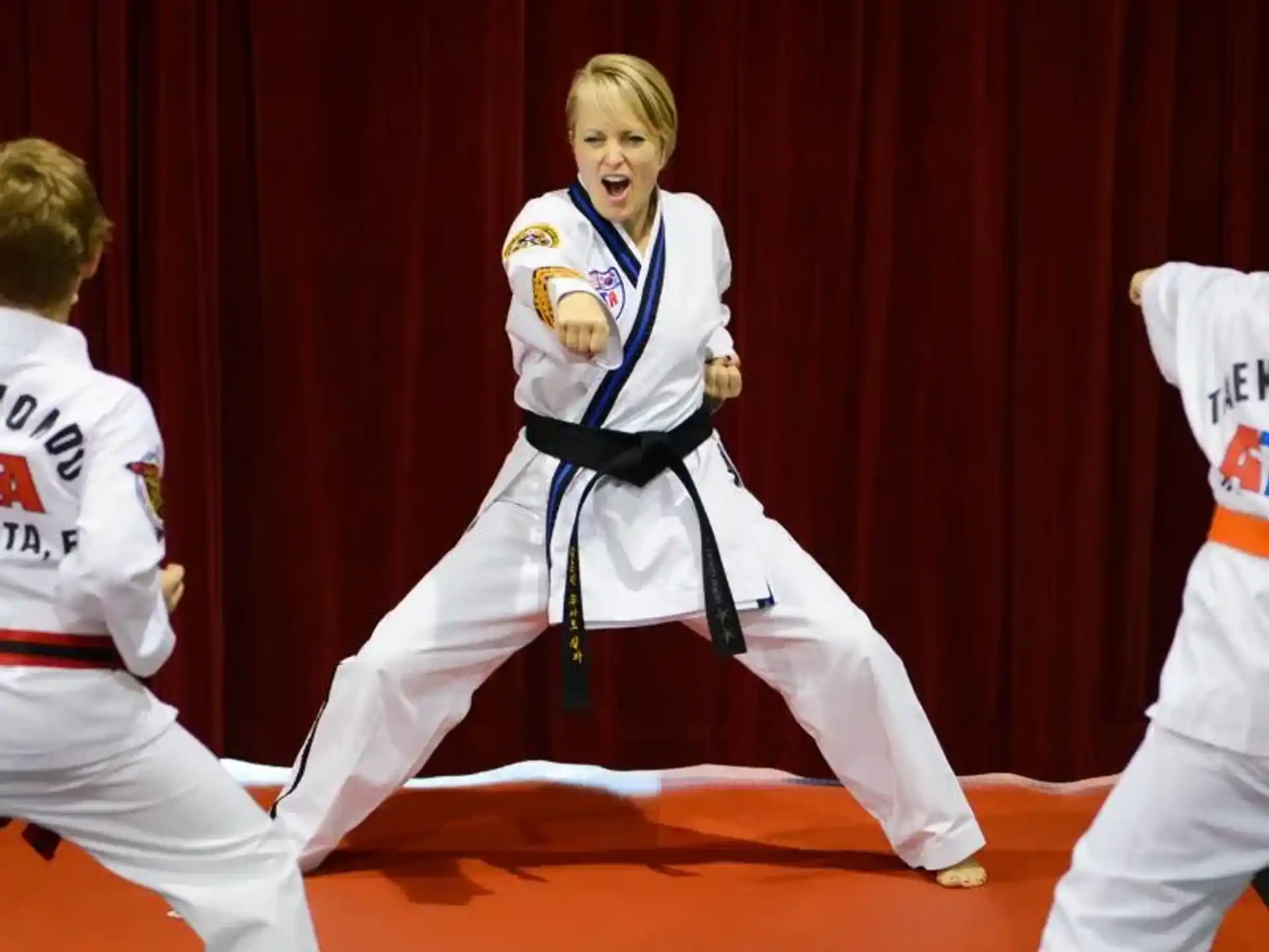 a person in a karate uniform