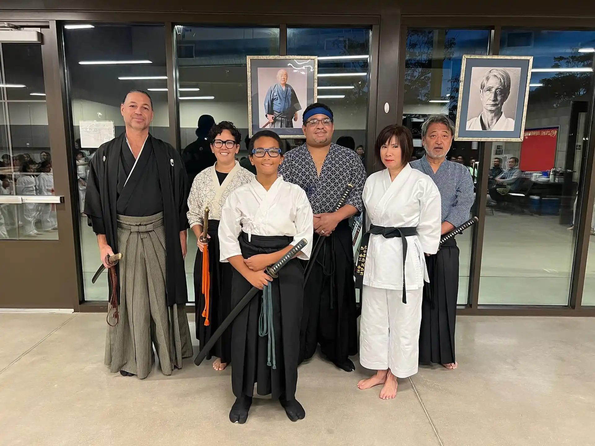 a group of people posing for a photo