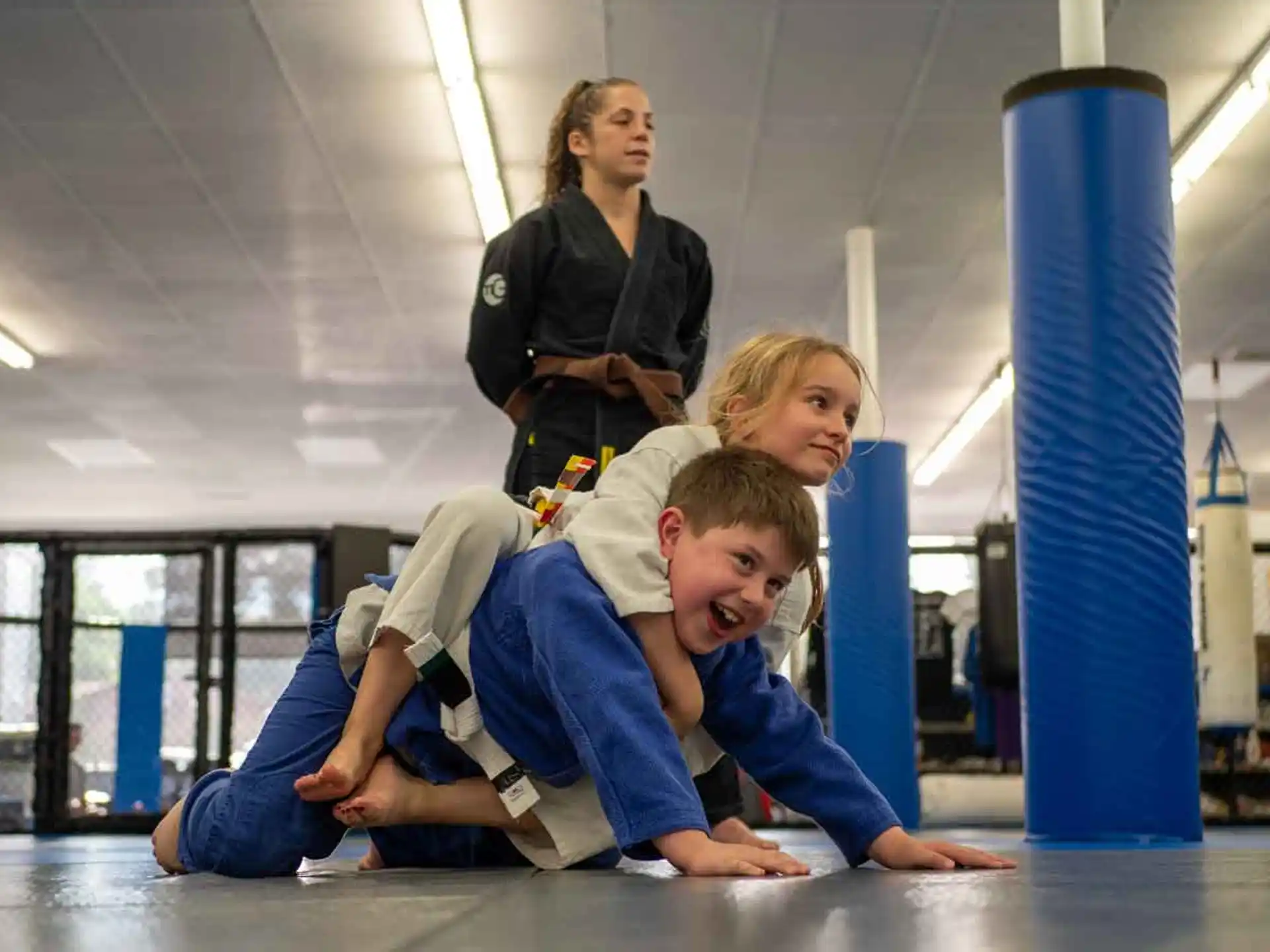 a person and a boy on the floor
