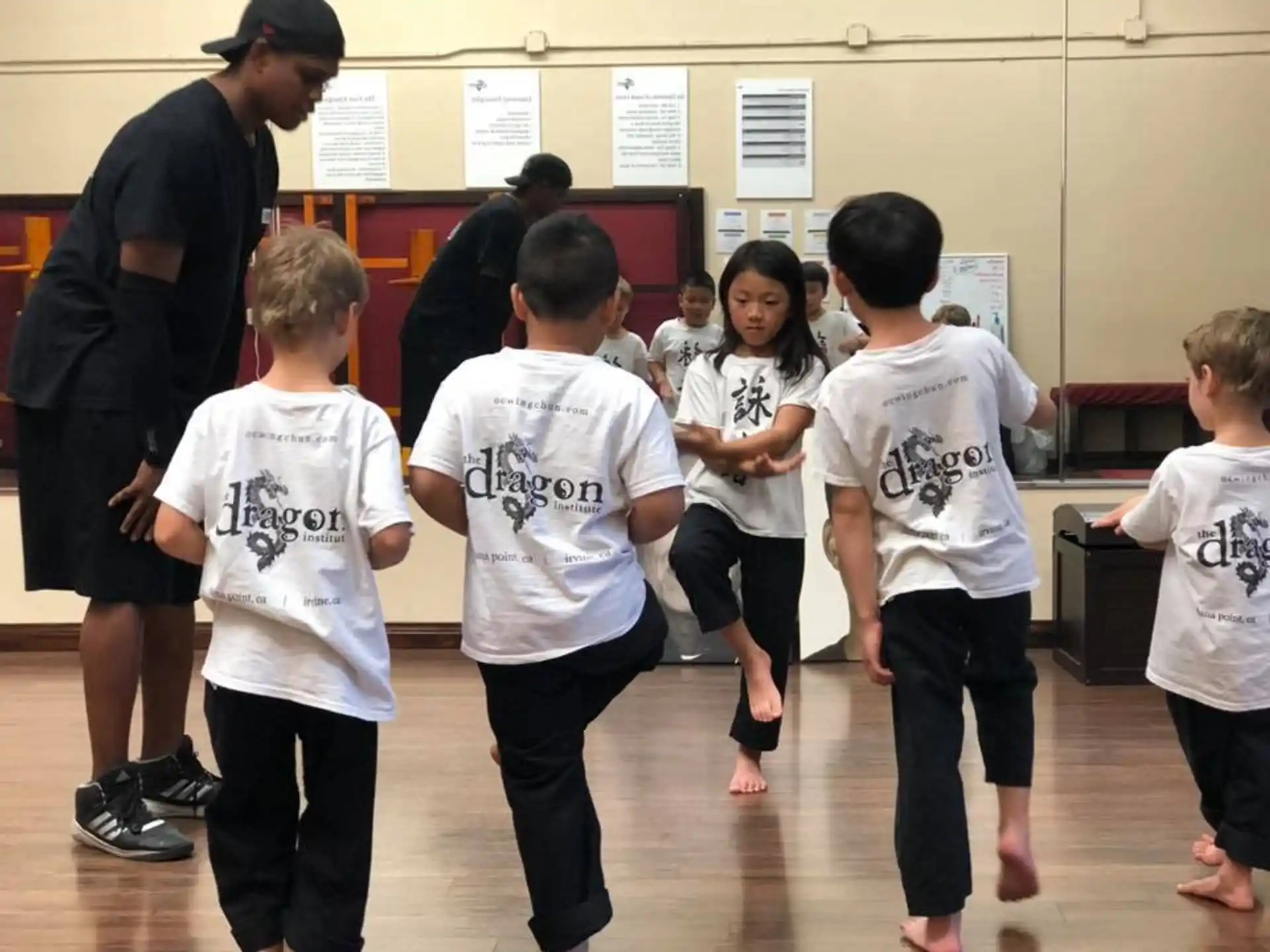 a group of children in a room