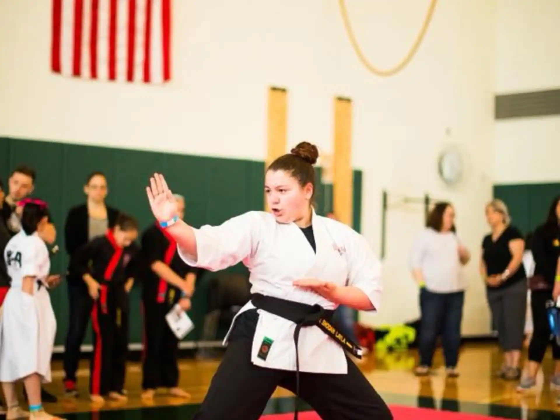 a person in a karate uniform