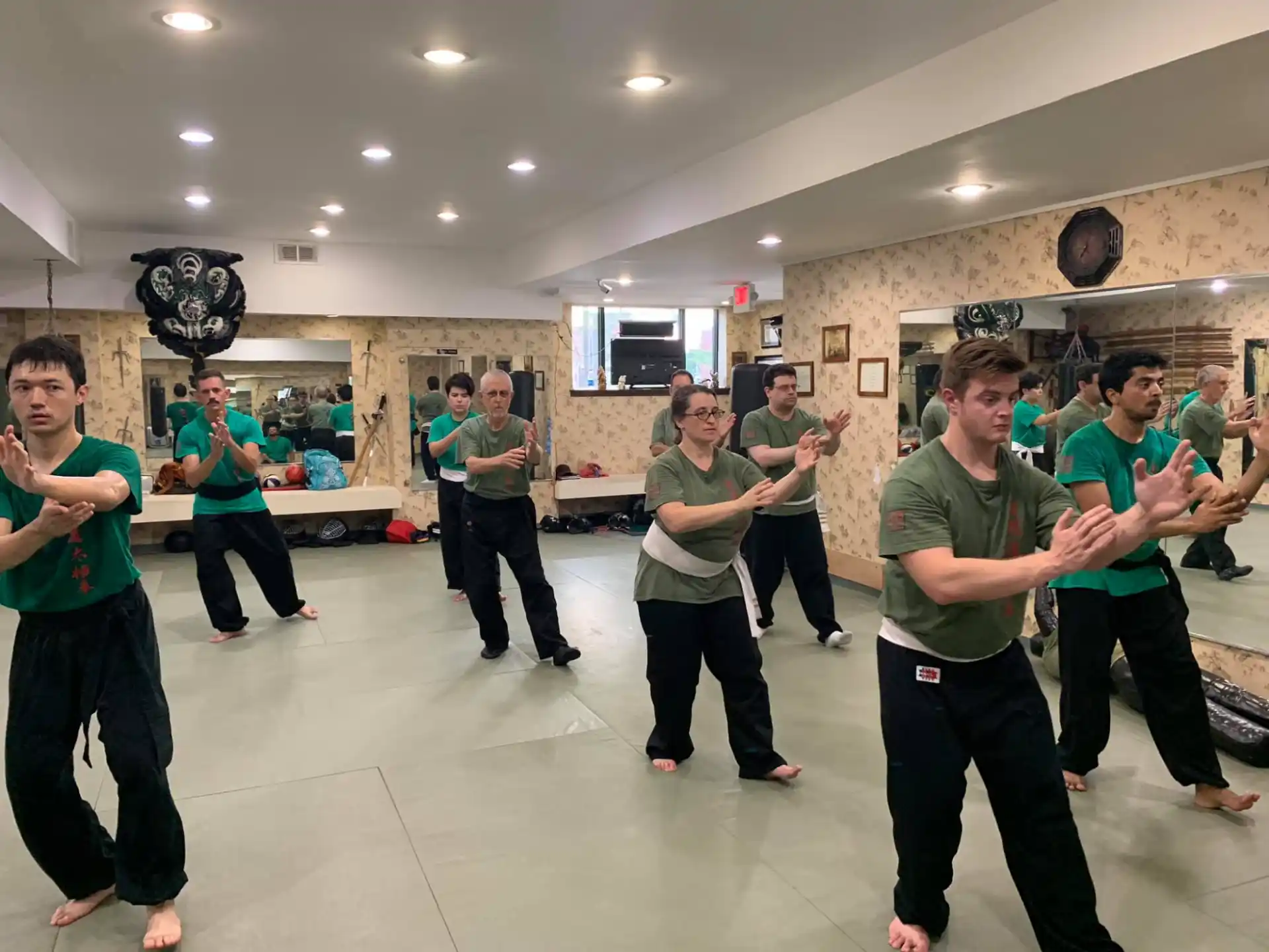 a group of people dancing