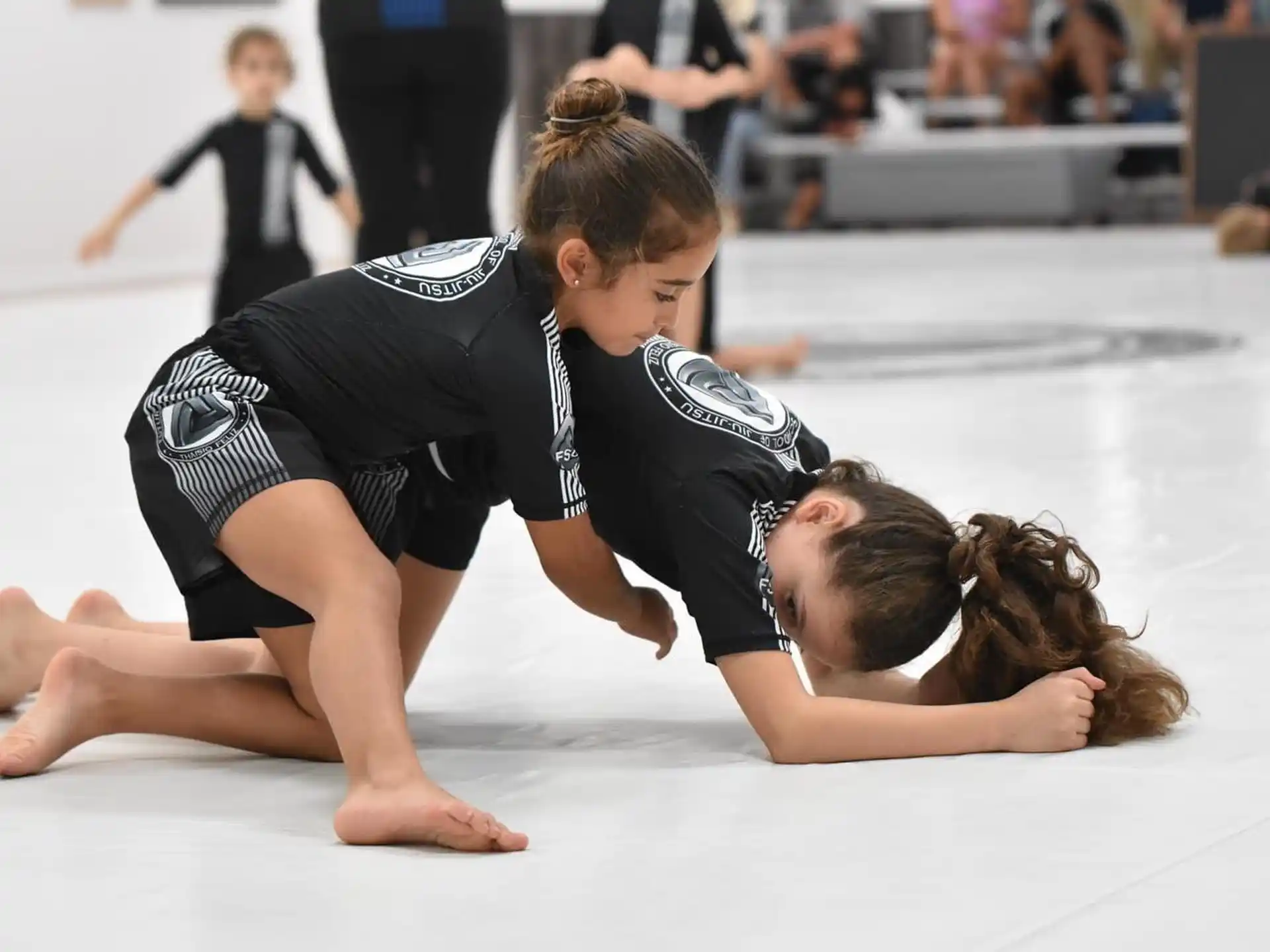 a boy and girl dancing