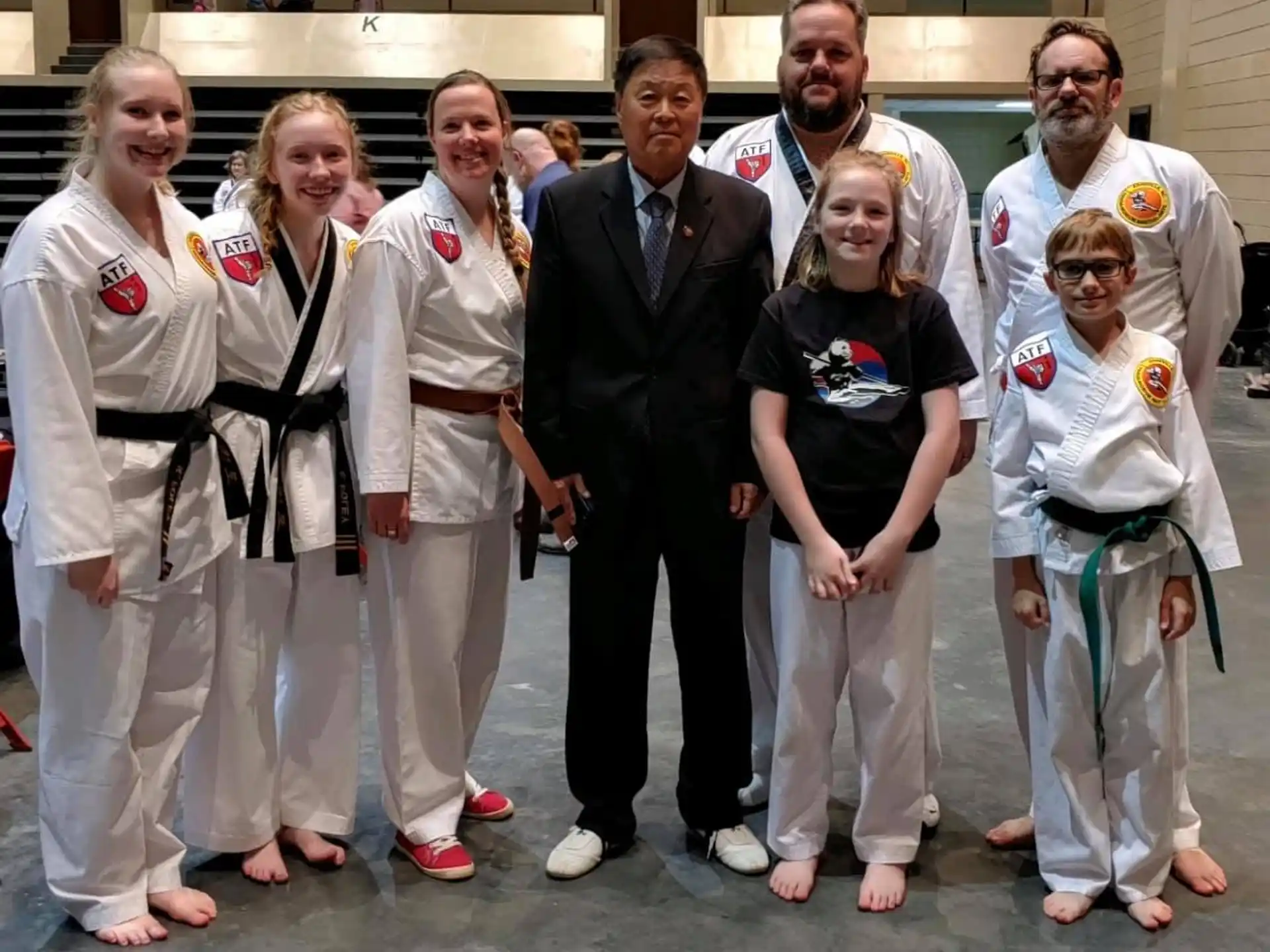 a group of people posing for a photo