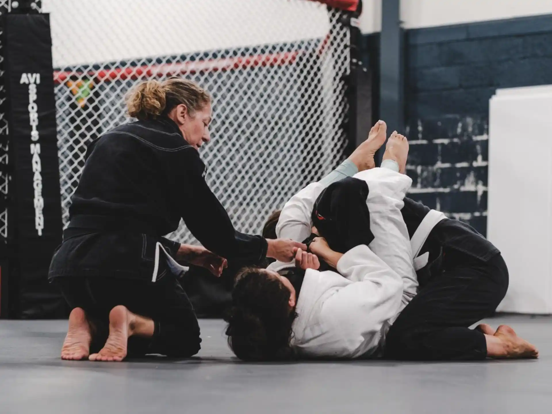 a group of people kneeling on the ground