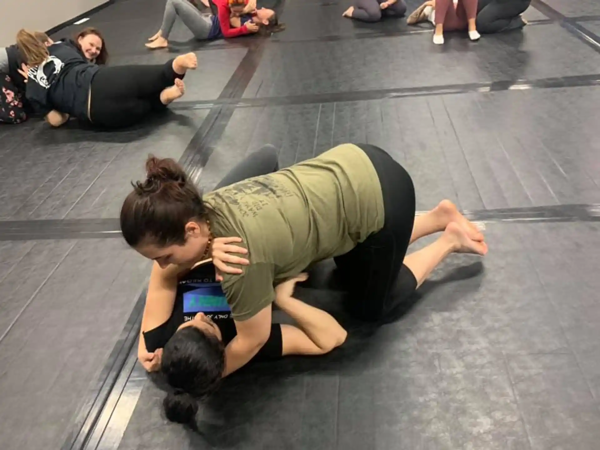 a group of people lying on the floor