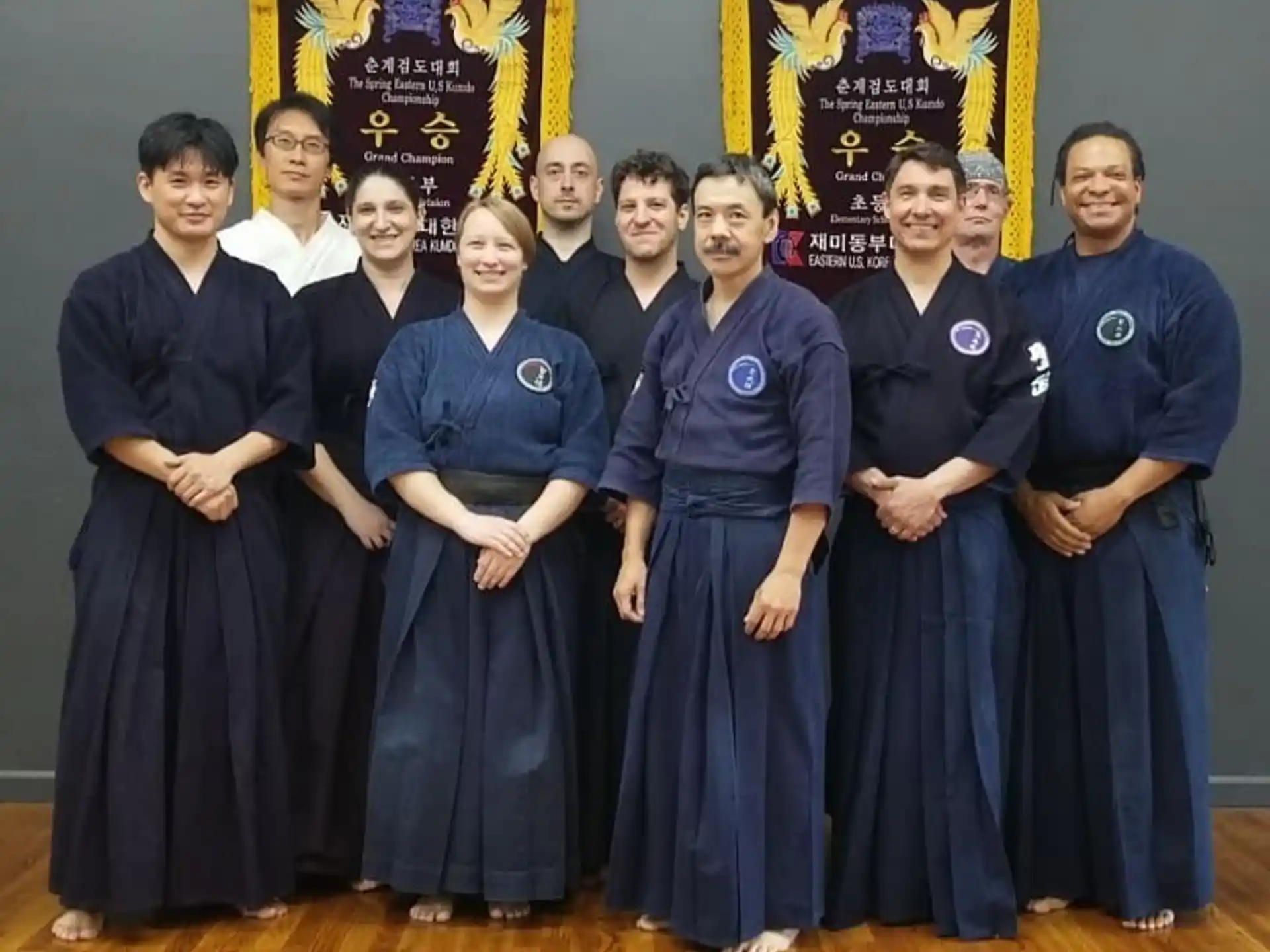 a group of people posing for a photo