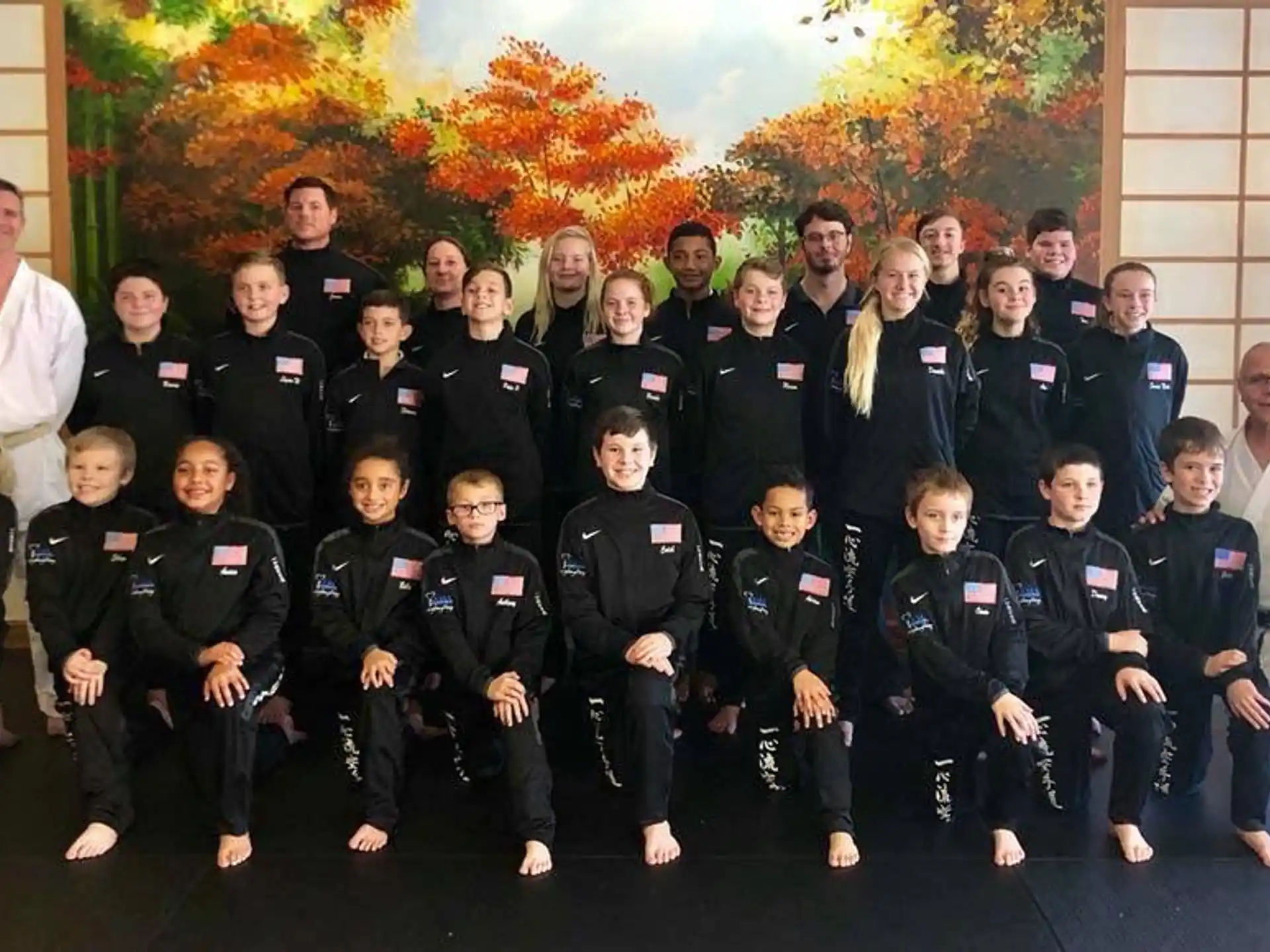 a group of people posing for a photo