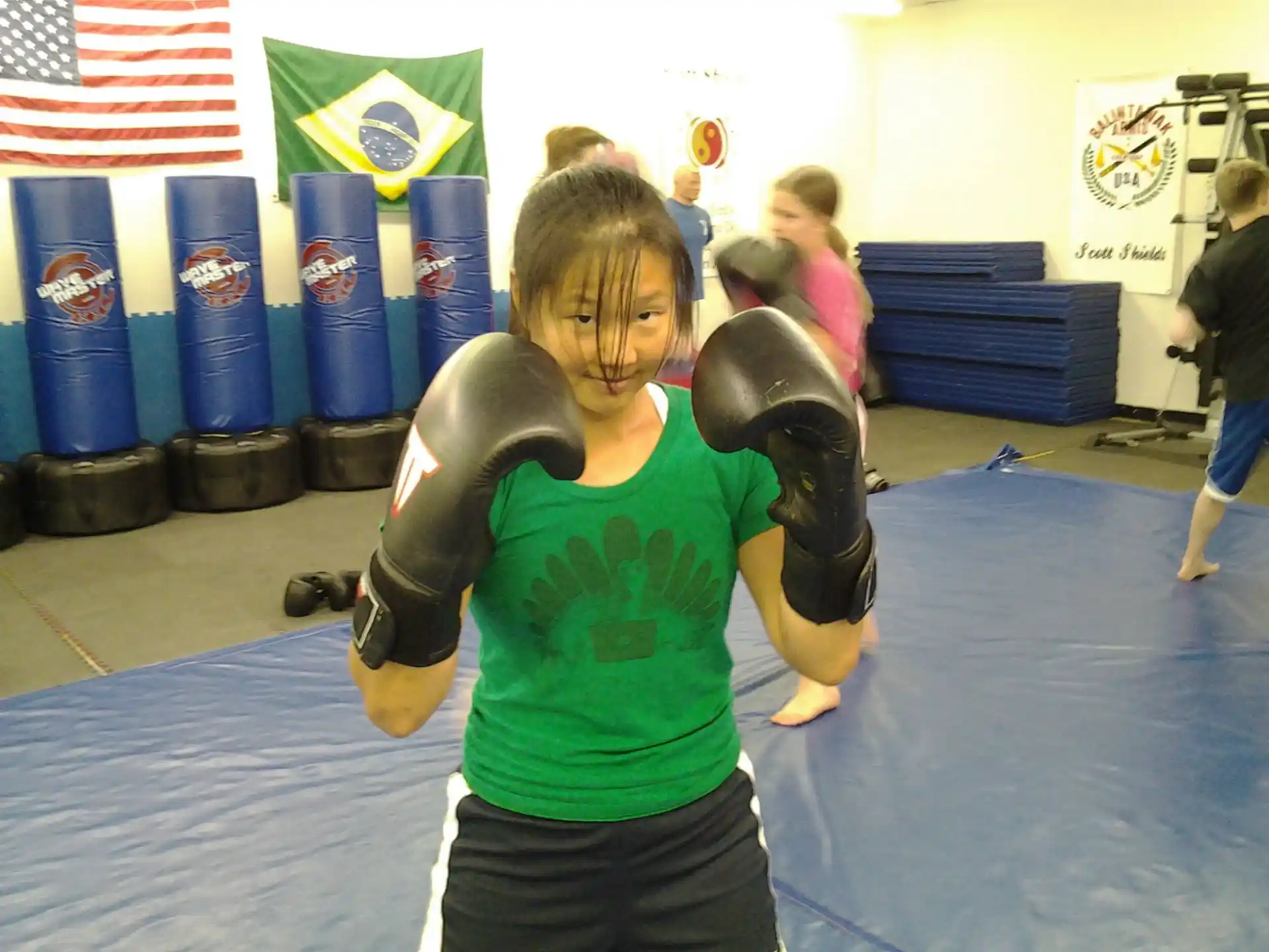a person lifting weights