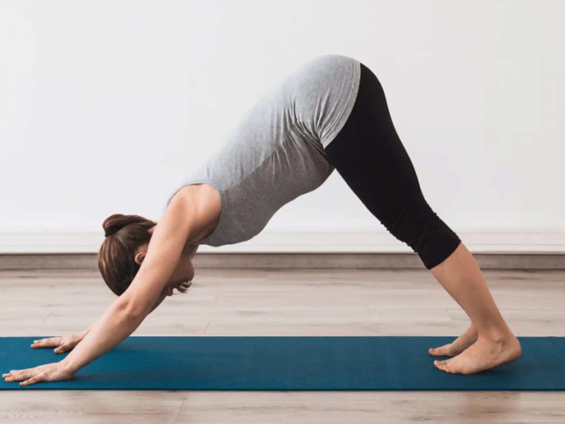 a person doing yoga