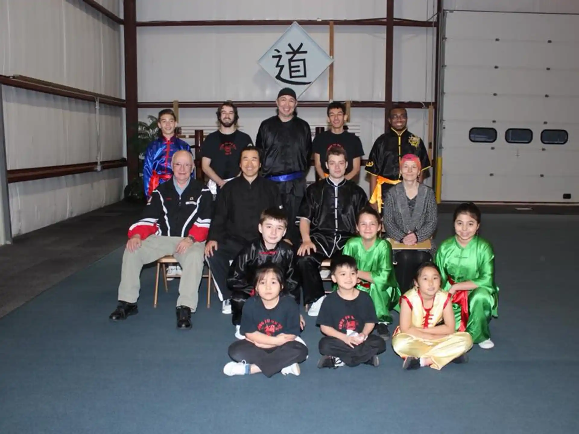 a group of people posing for a photo