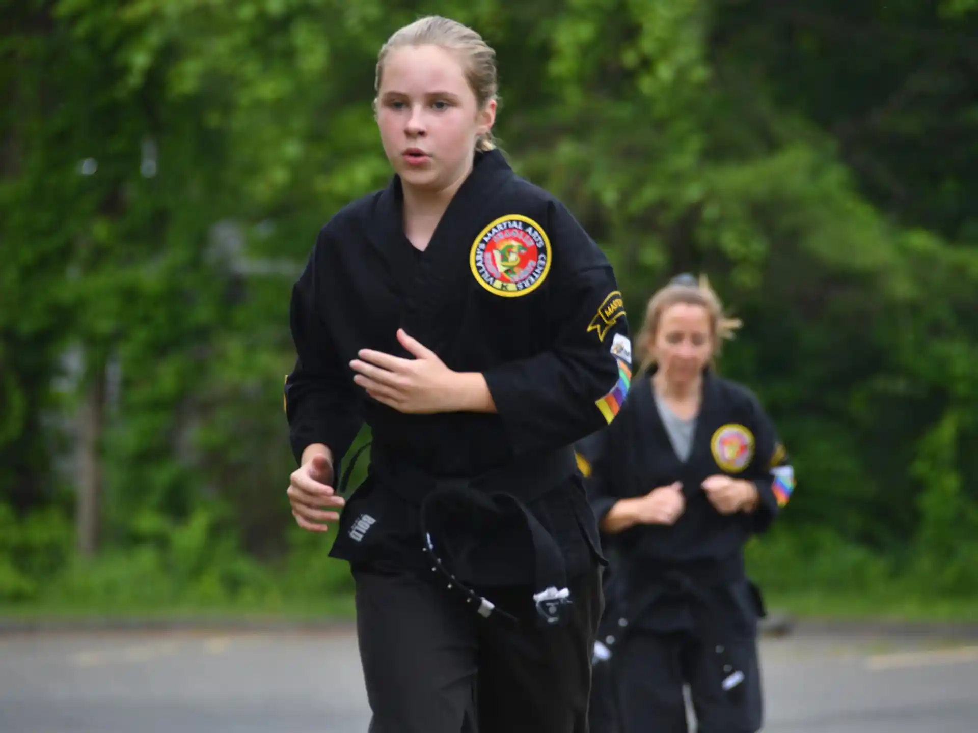 a person in a black shirt