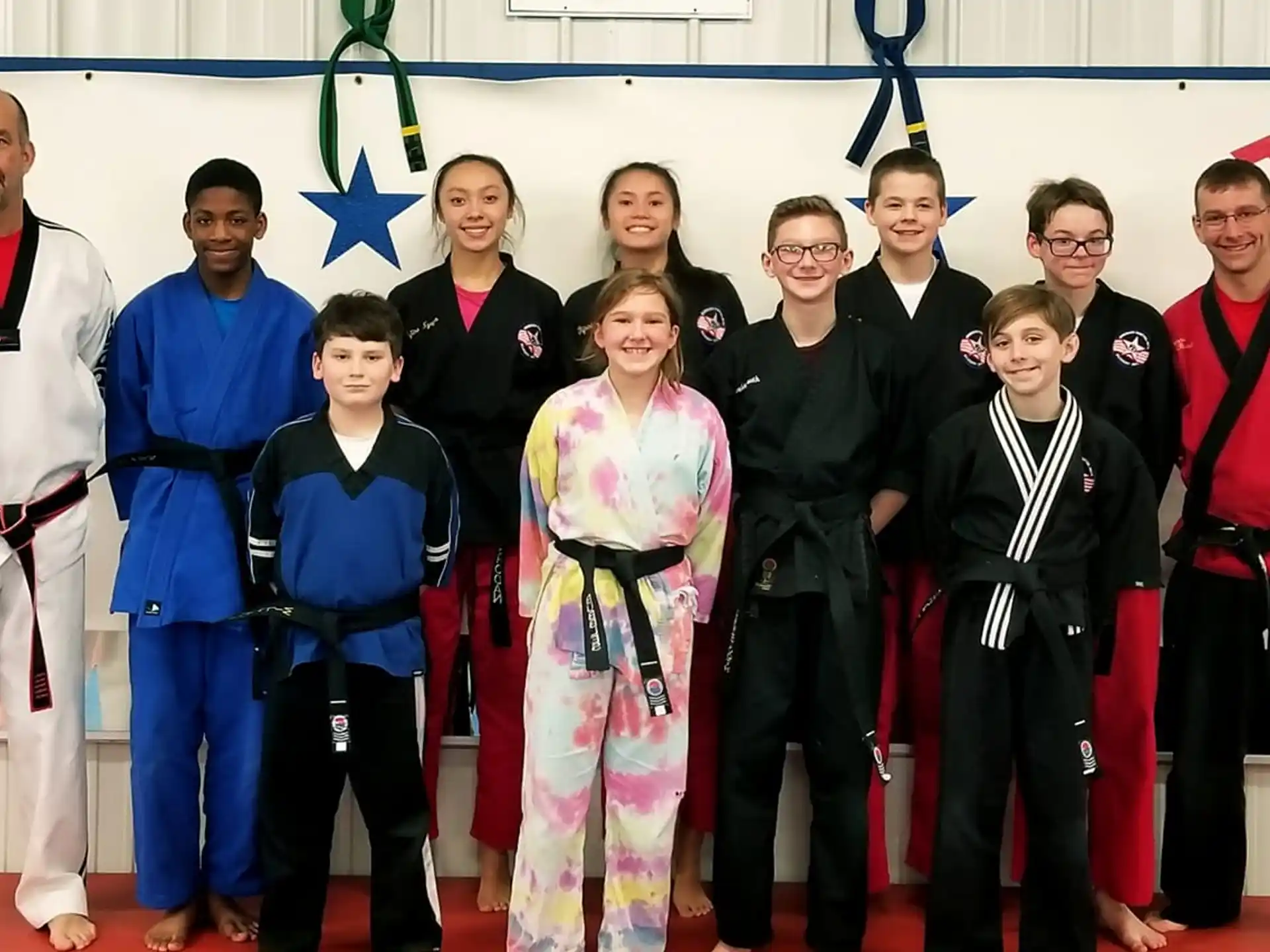 a group of people posing for a photo