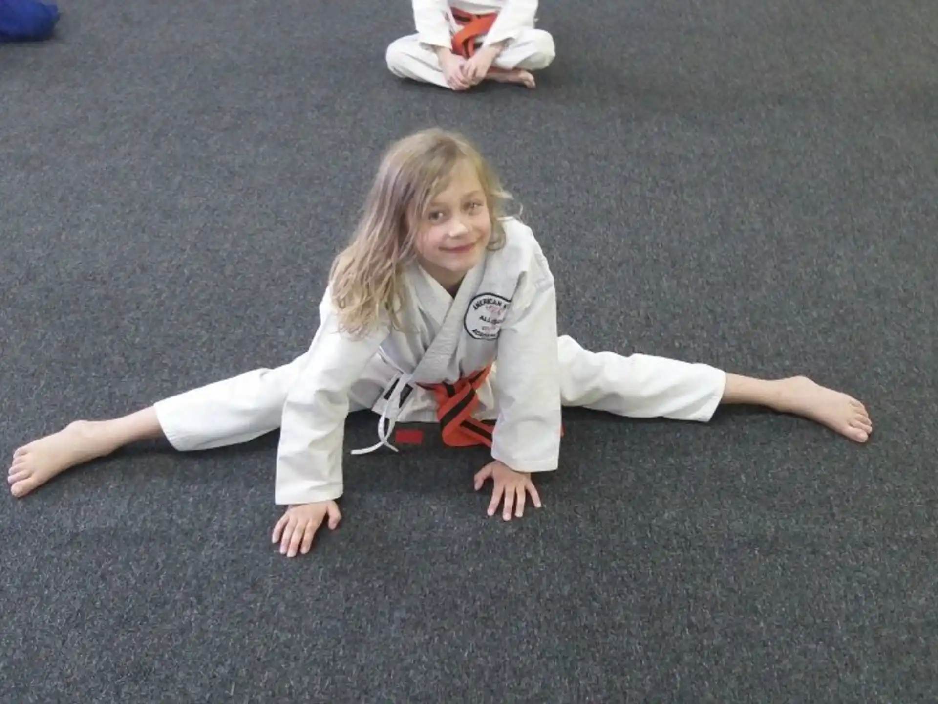 a girl lying on the ground