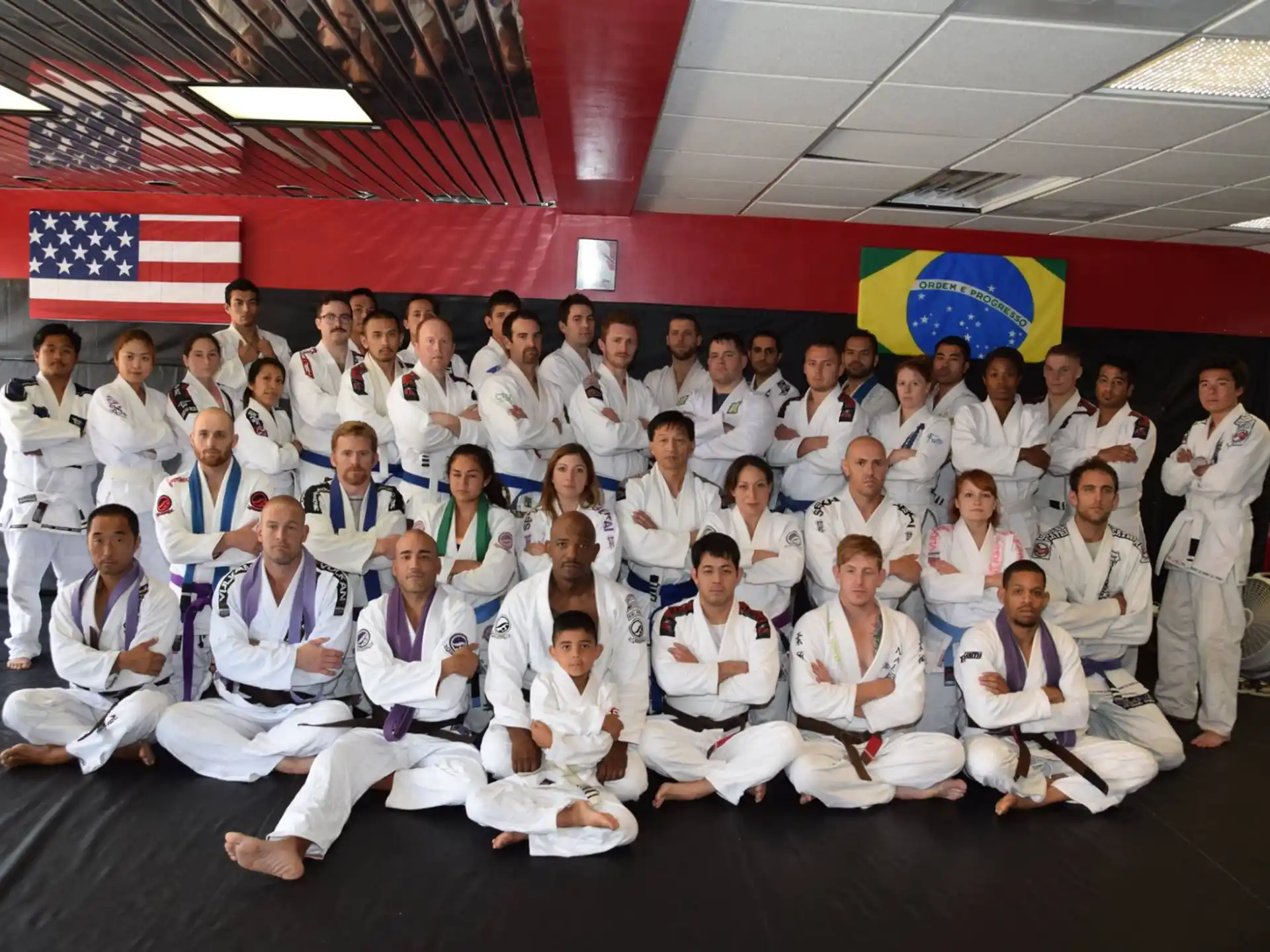 a group of people posing for a photo