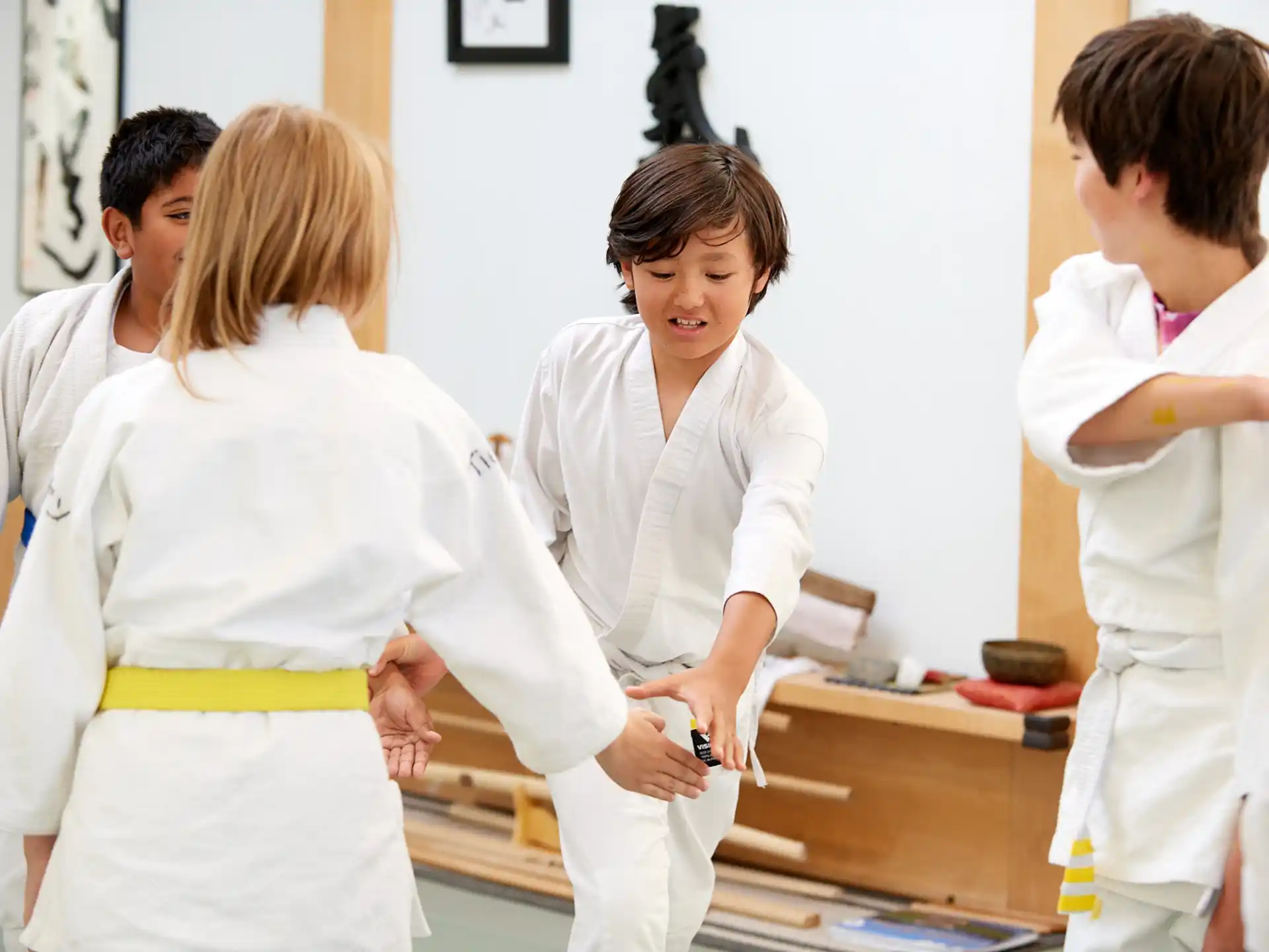 a group of people in white lab coats