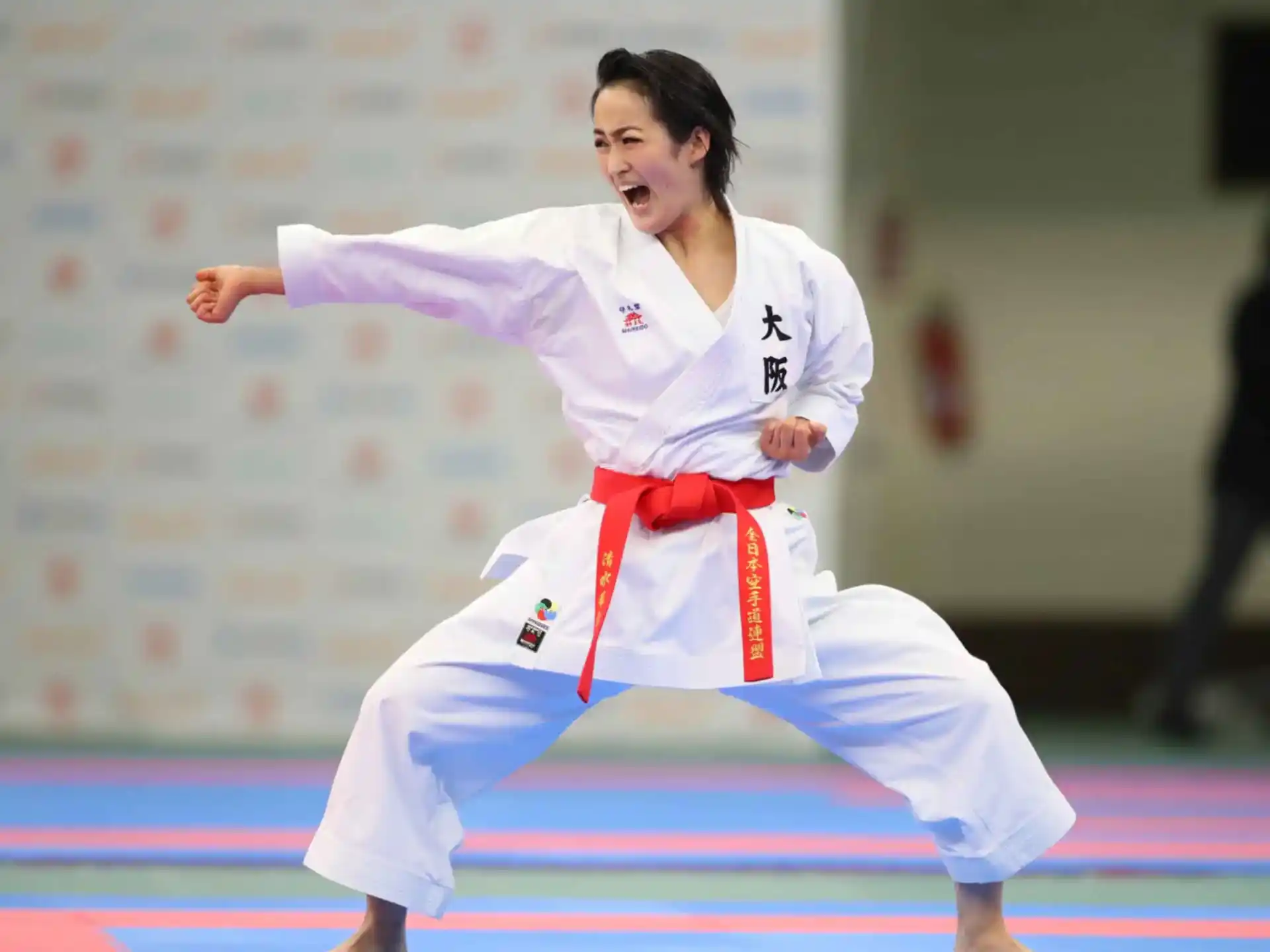 a person in a karate uniform
