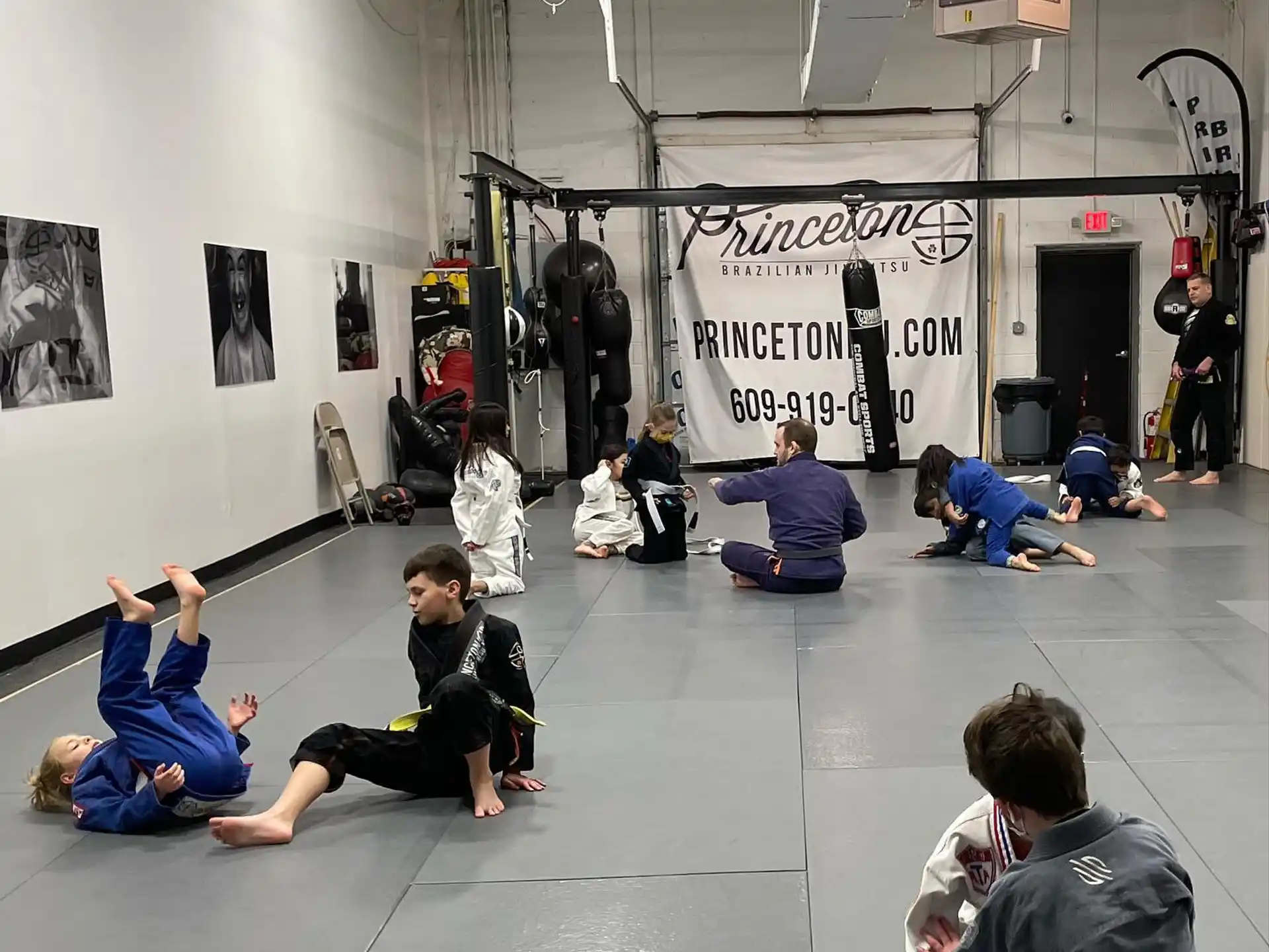 a group of people in a room