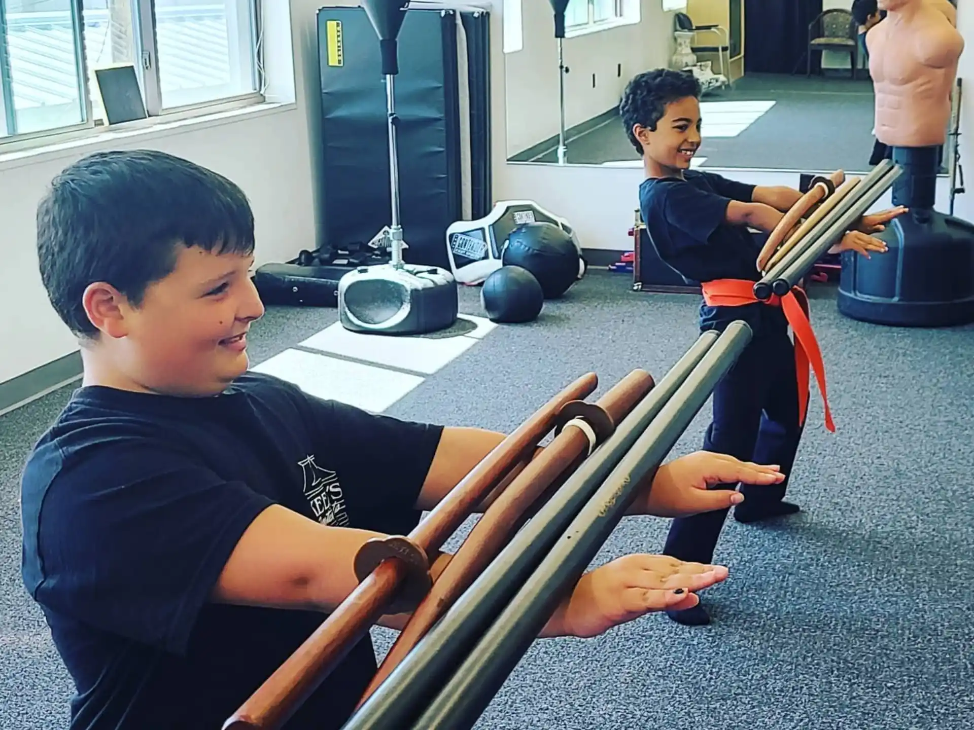 a few boys playing a game
