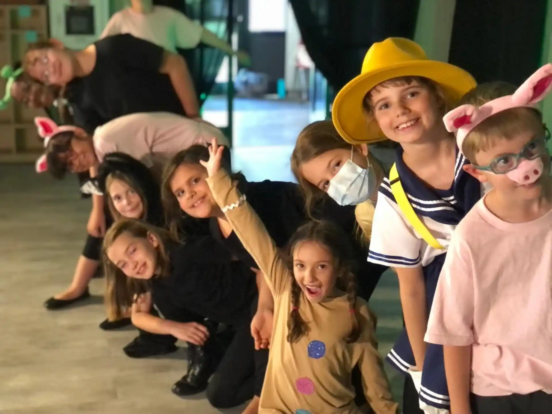 a group of people posing for a photo
