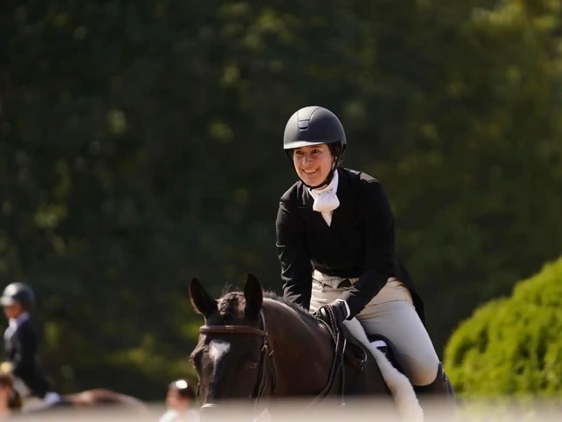 a person riding a horse
