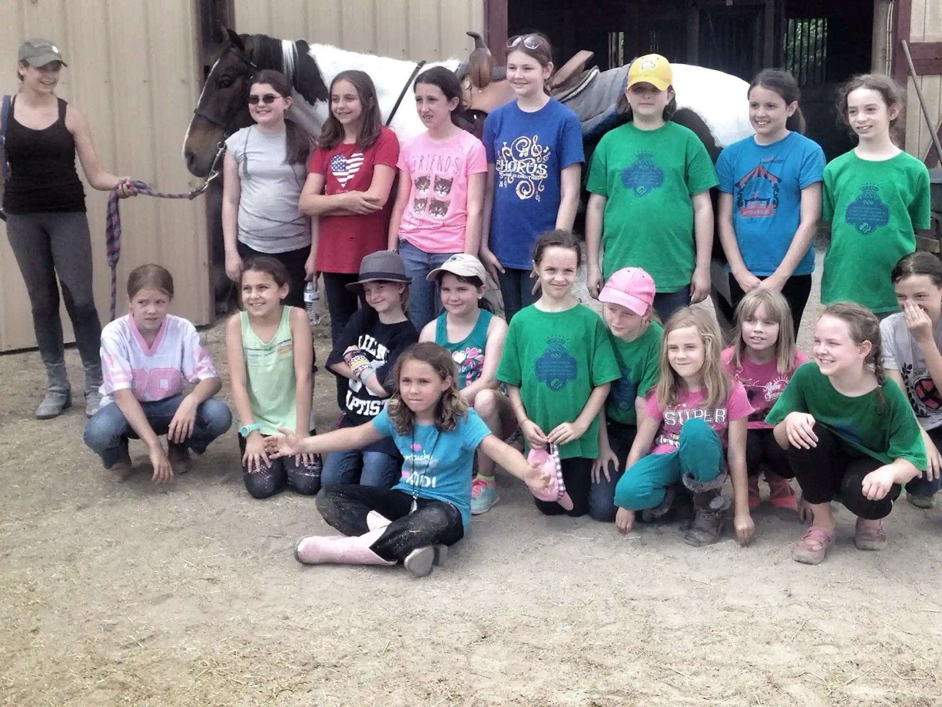a group of people posing for a photo