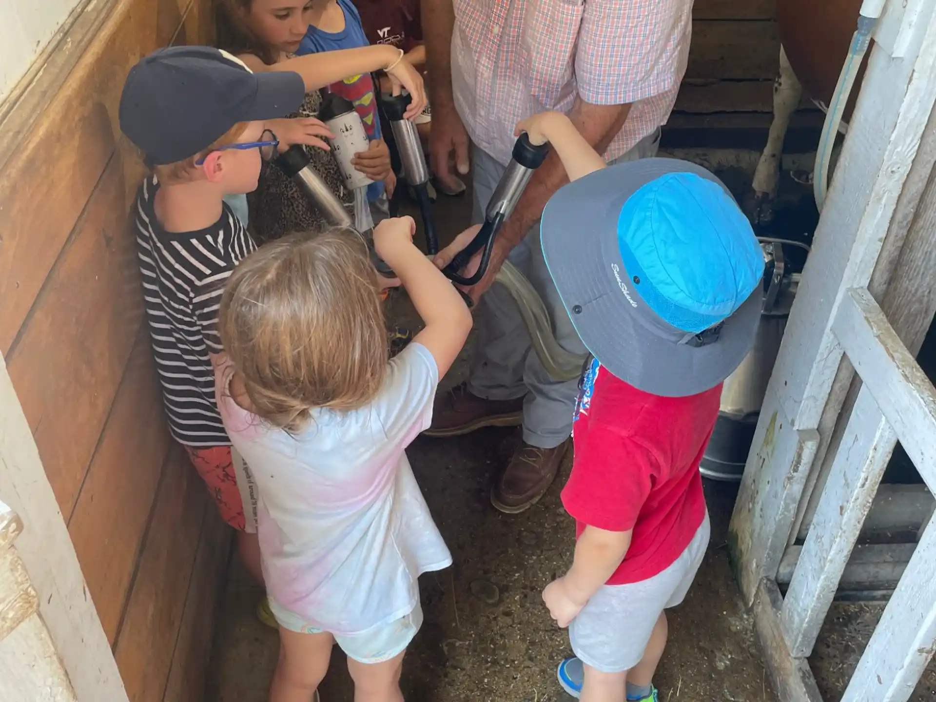 a person and a group of children