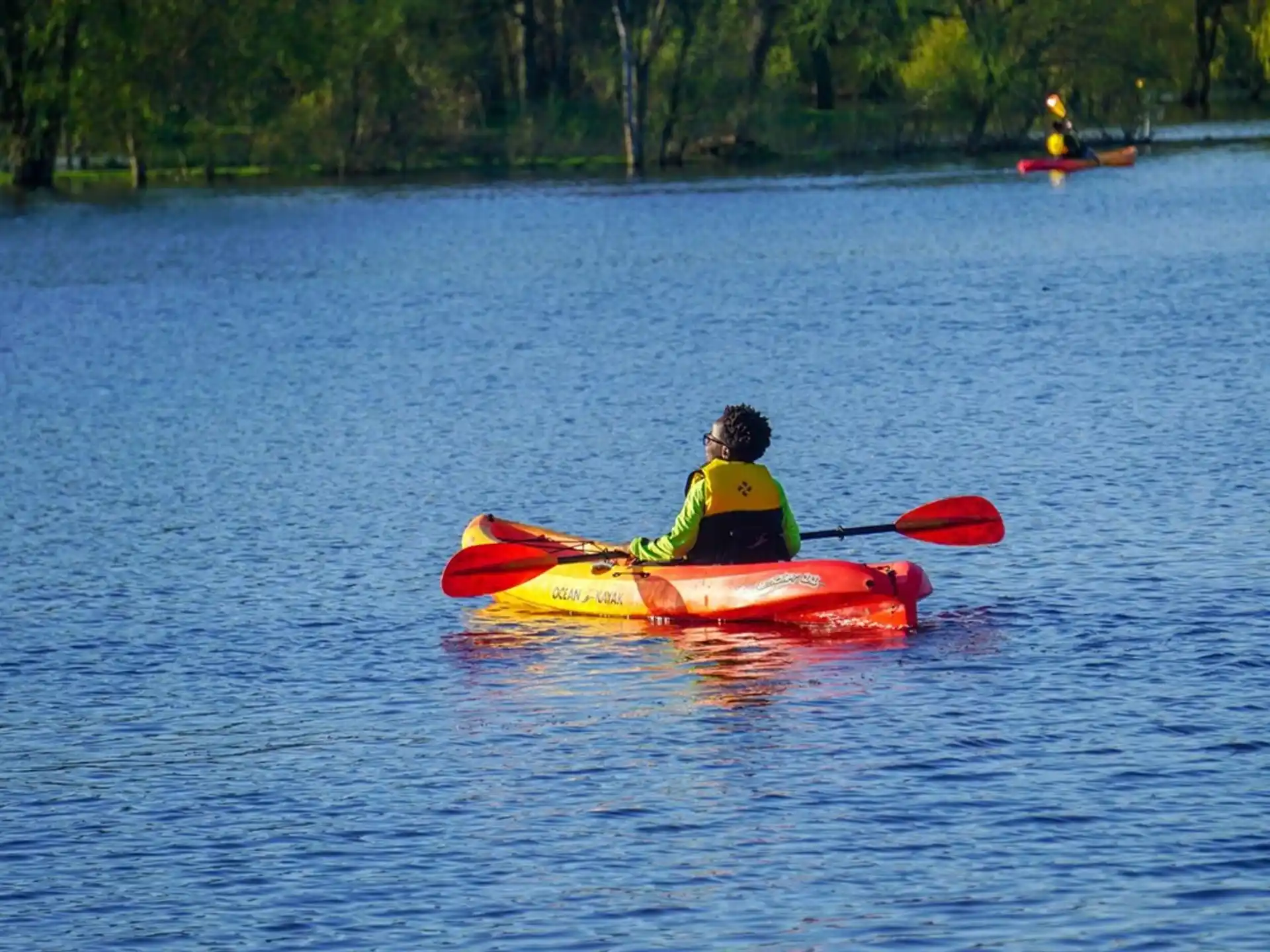 a person in a kayak