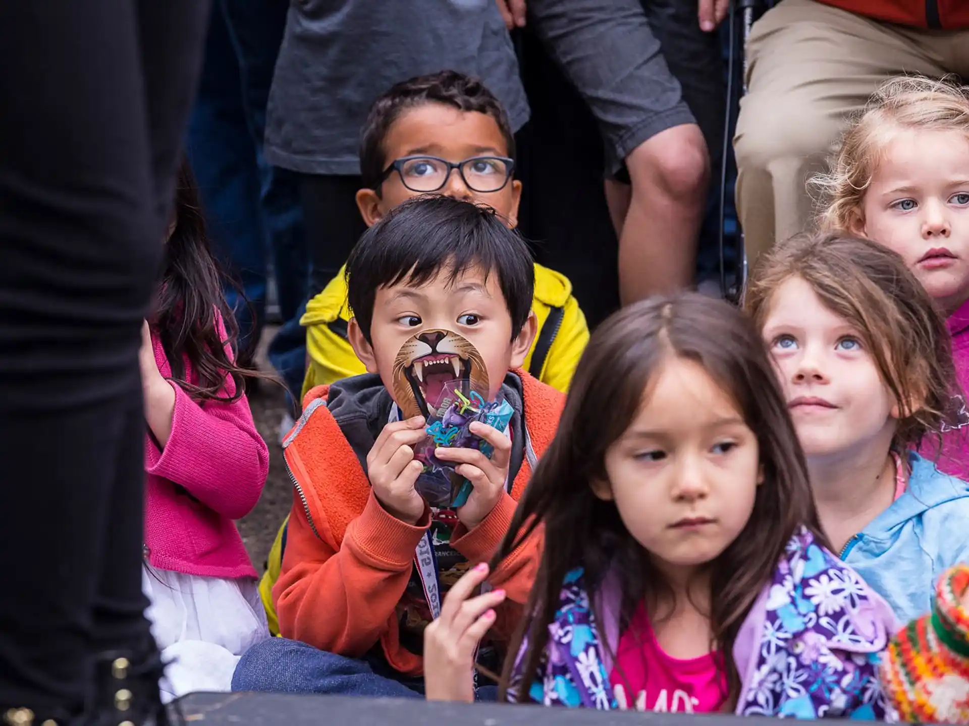 a group of children posing for a photo
