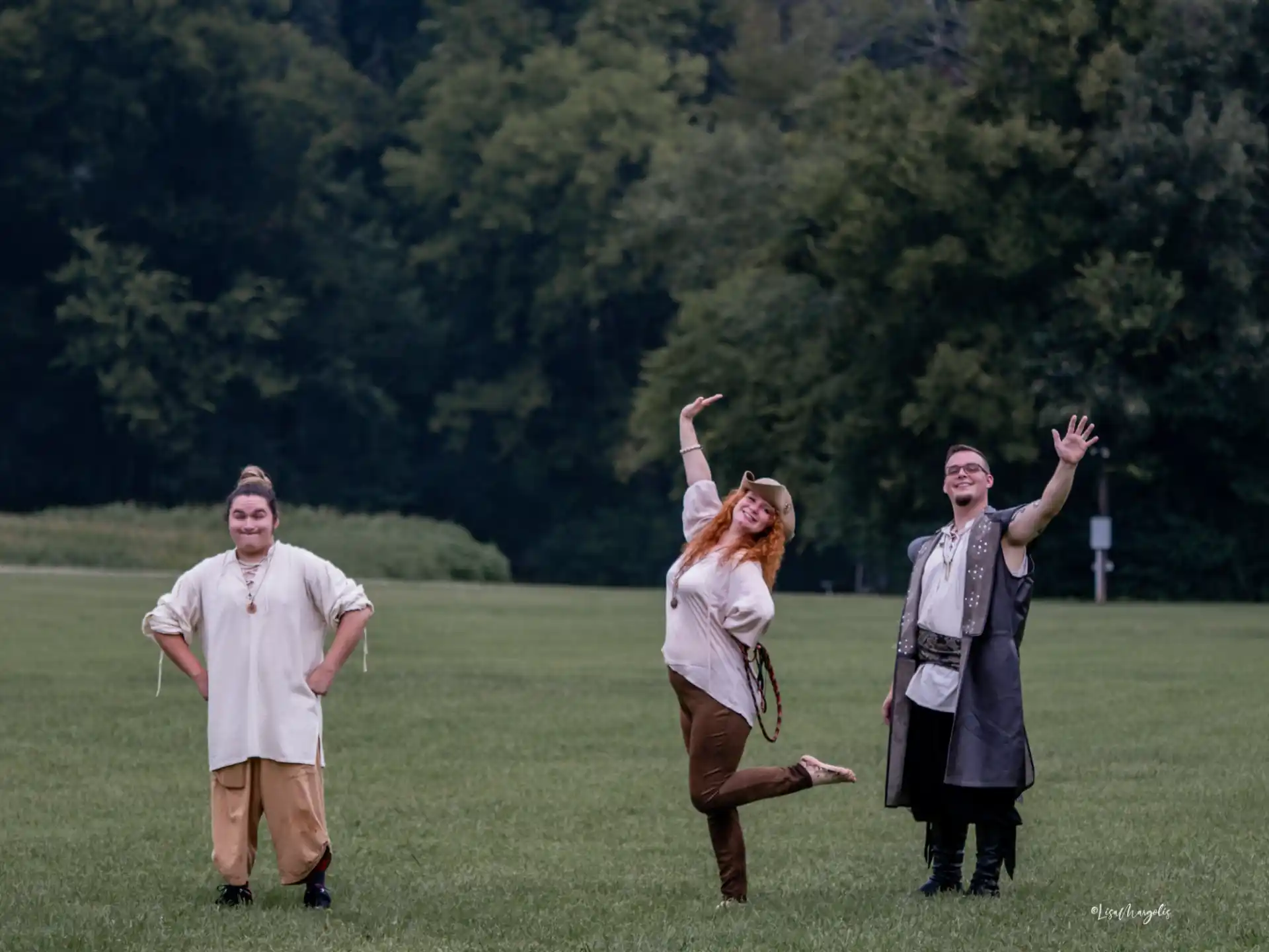 a group of people in a field