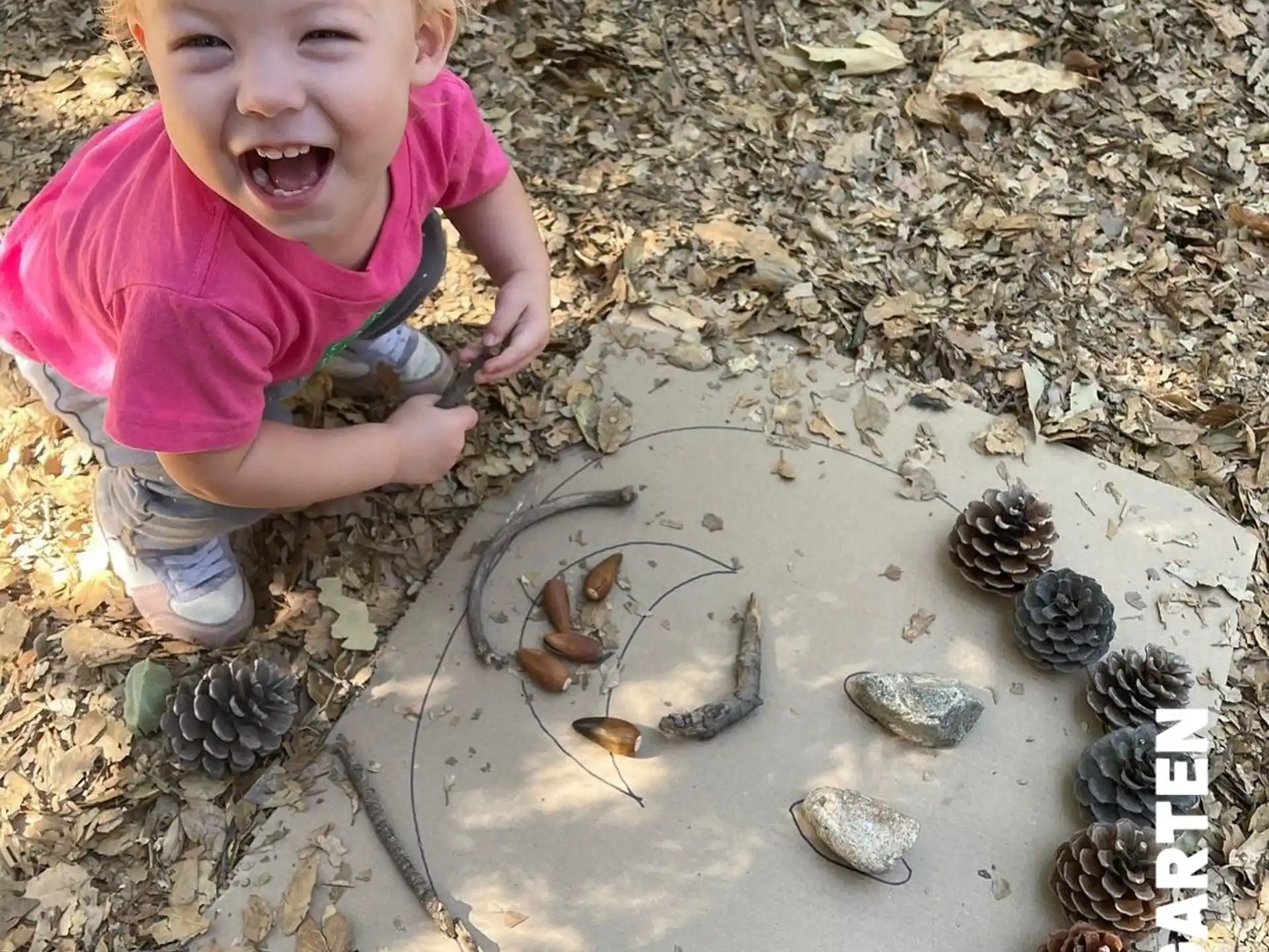a child playing with turtles