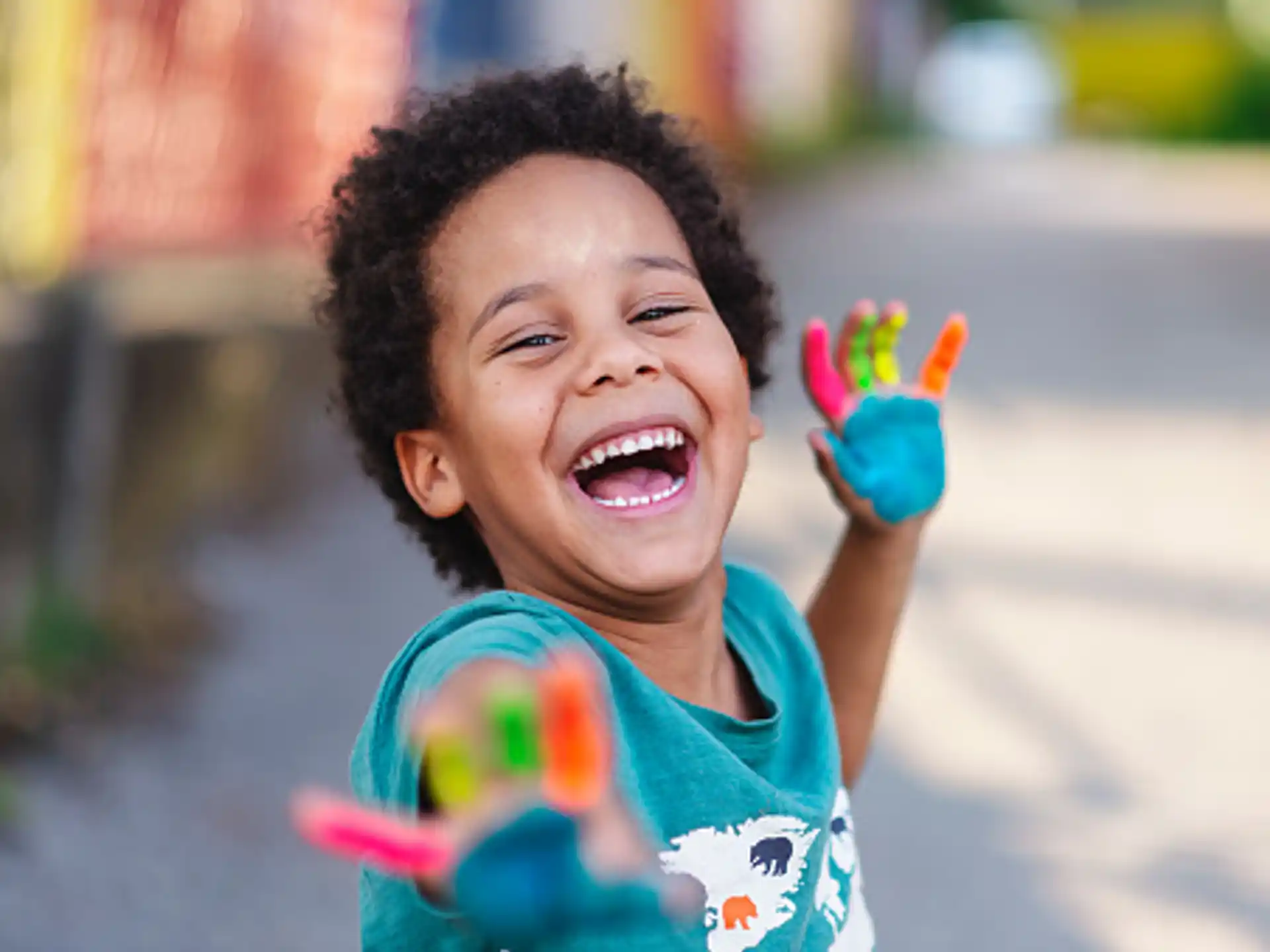 a child with a toy