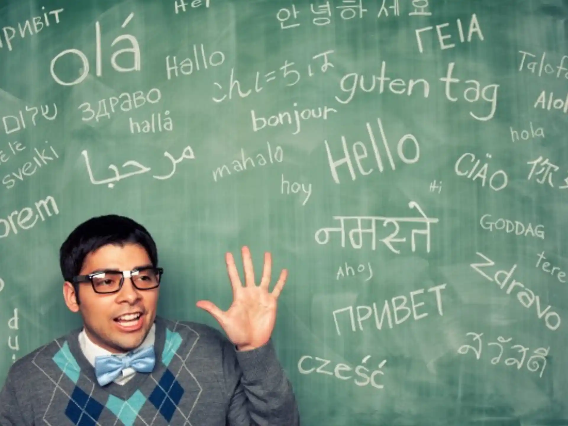 a person in front of a chalkboard