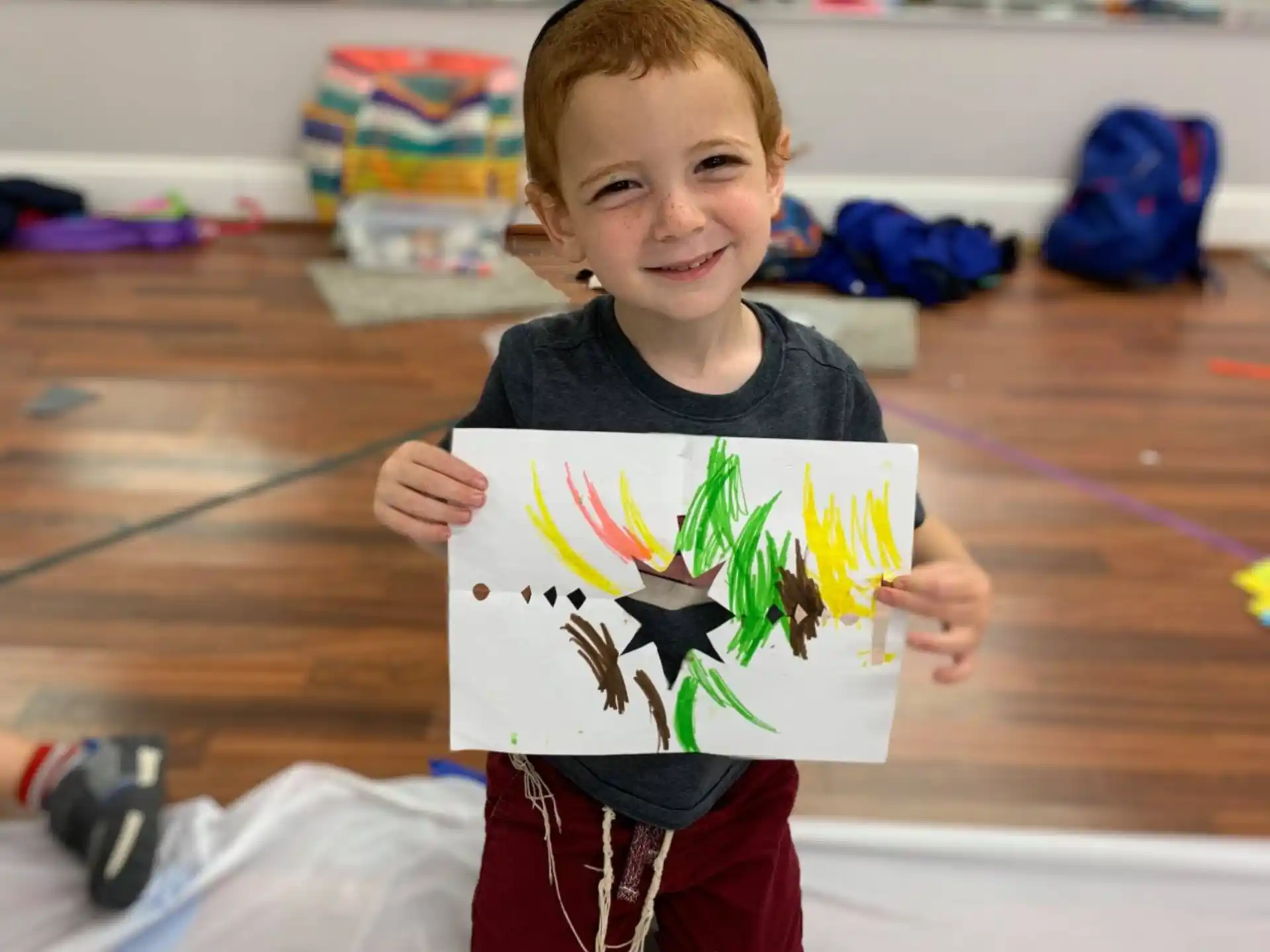 a boy holding a sign