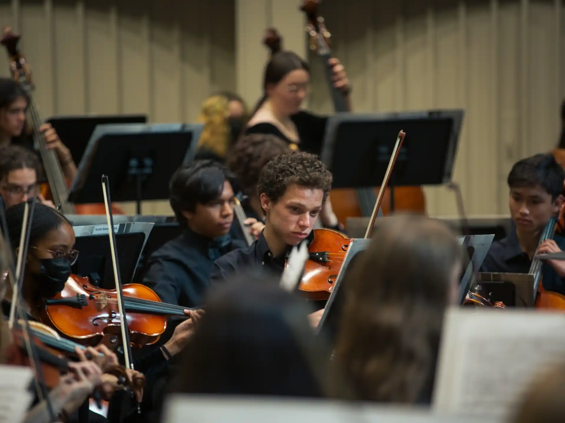 a group of people playing instruments