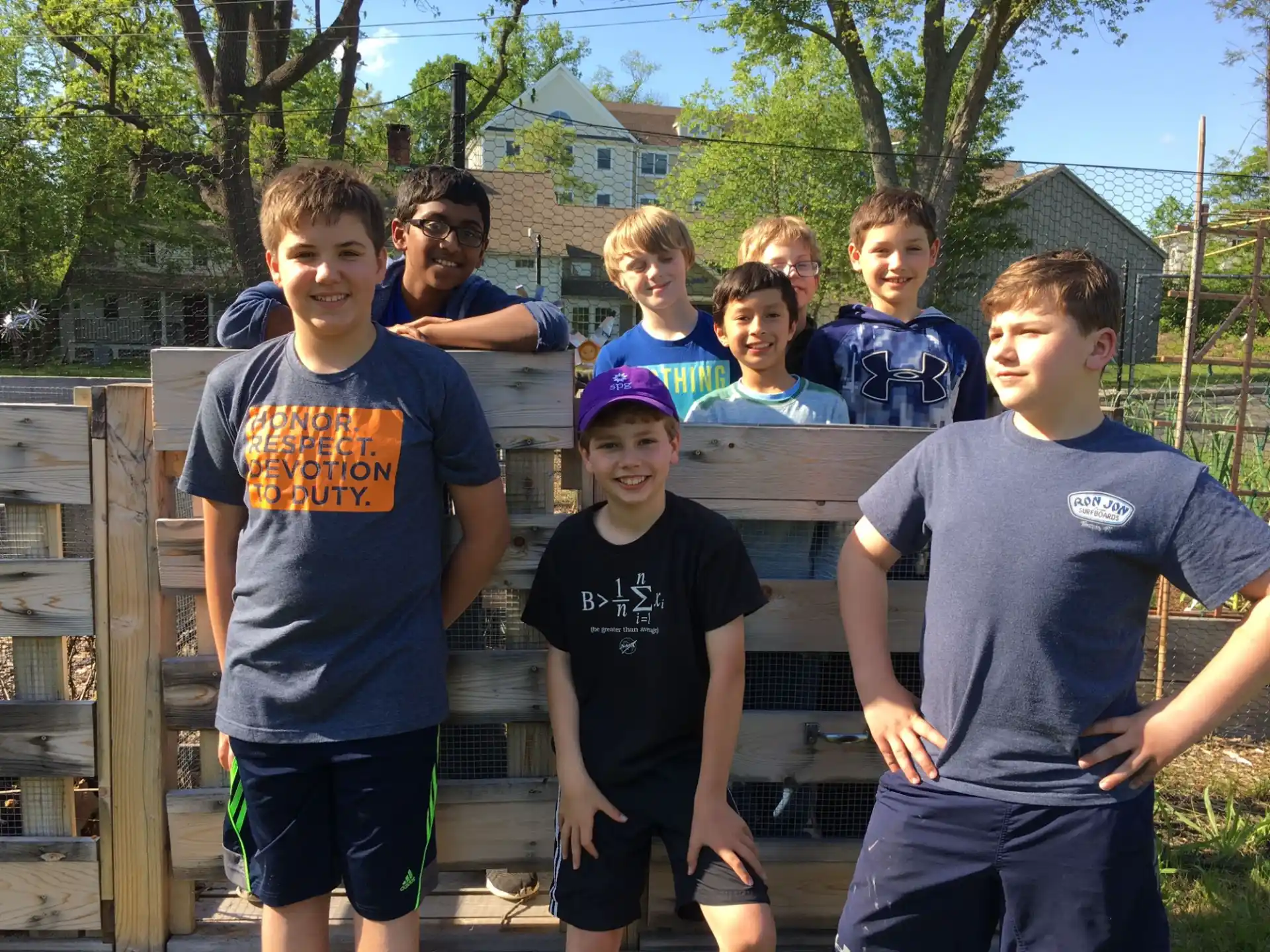 a group of boys posing for a photo