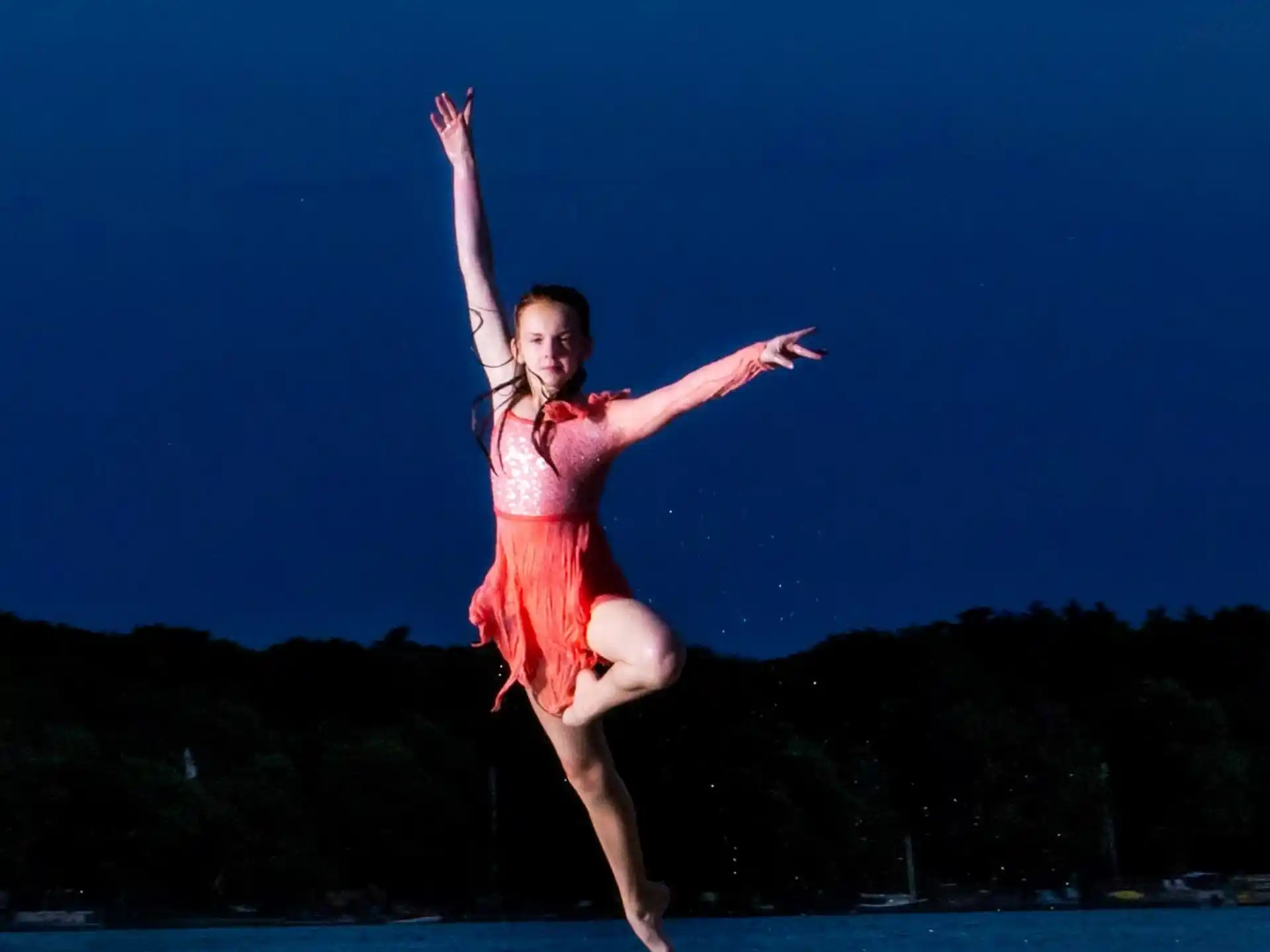 a person jumping in the air