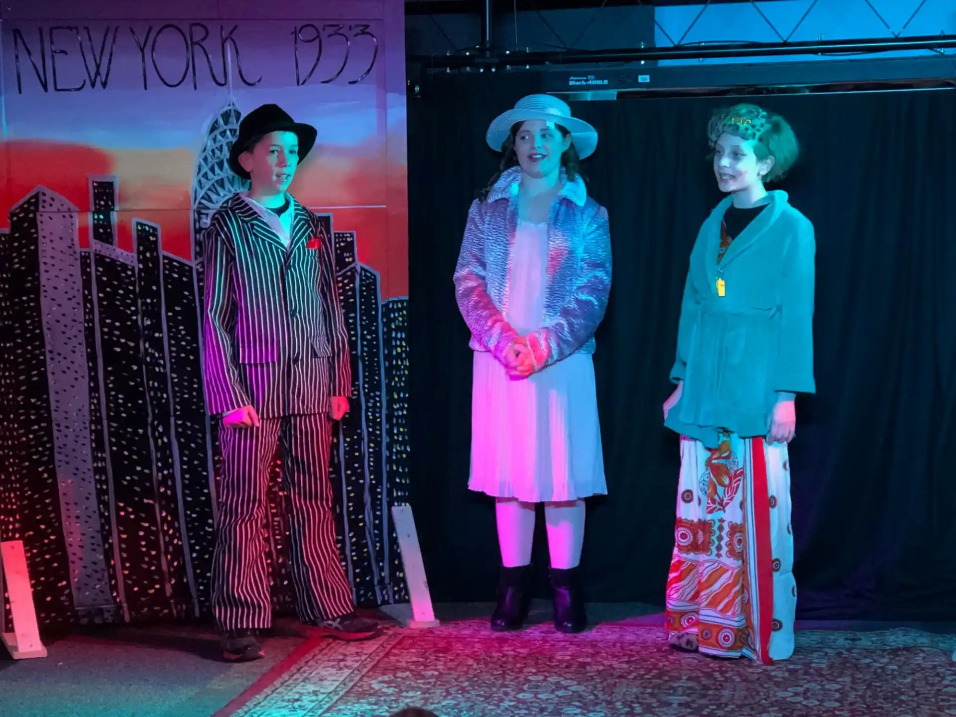 a group of women on a stage