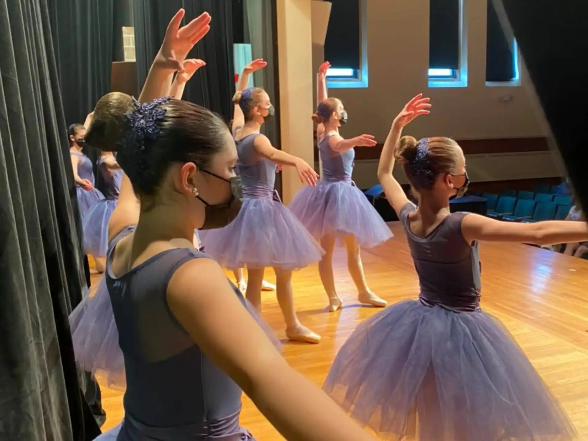 a group of women dancing